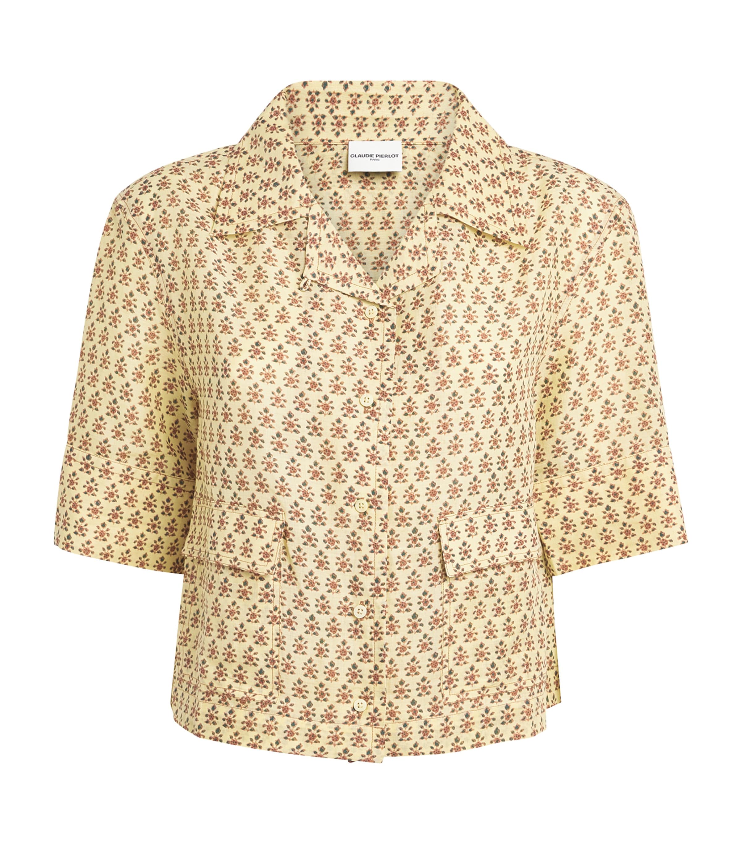 Claudie Pierlot Ramie Floral Shirt
