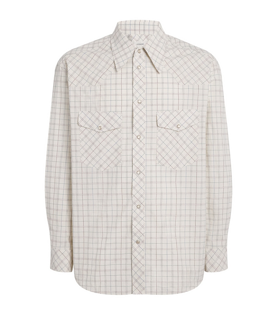 Cotton Check Western Shirt OFF WHI/MULT MU354 Image 1