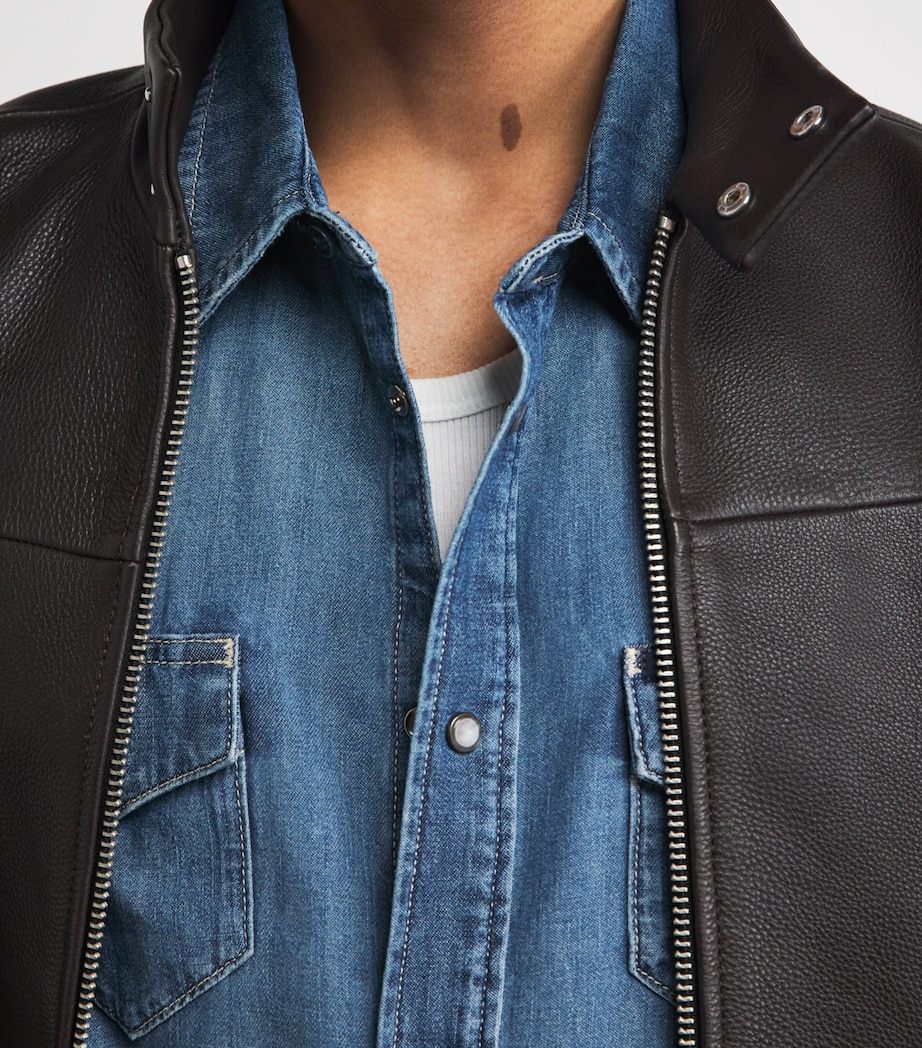 7 For All Mankind Mens Denim Shirt Border Image 3