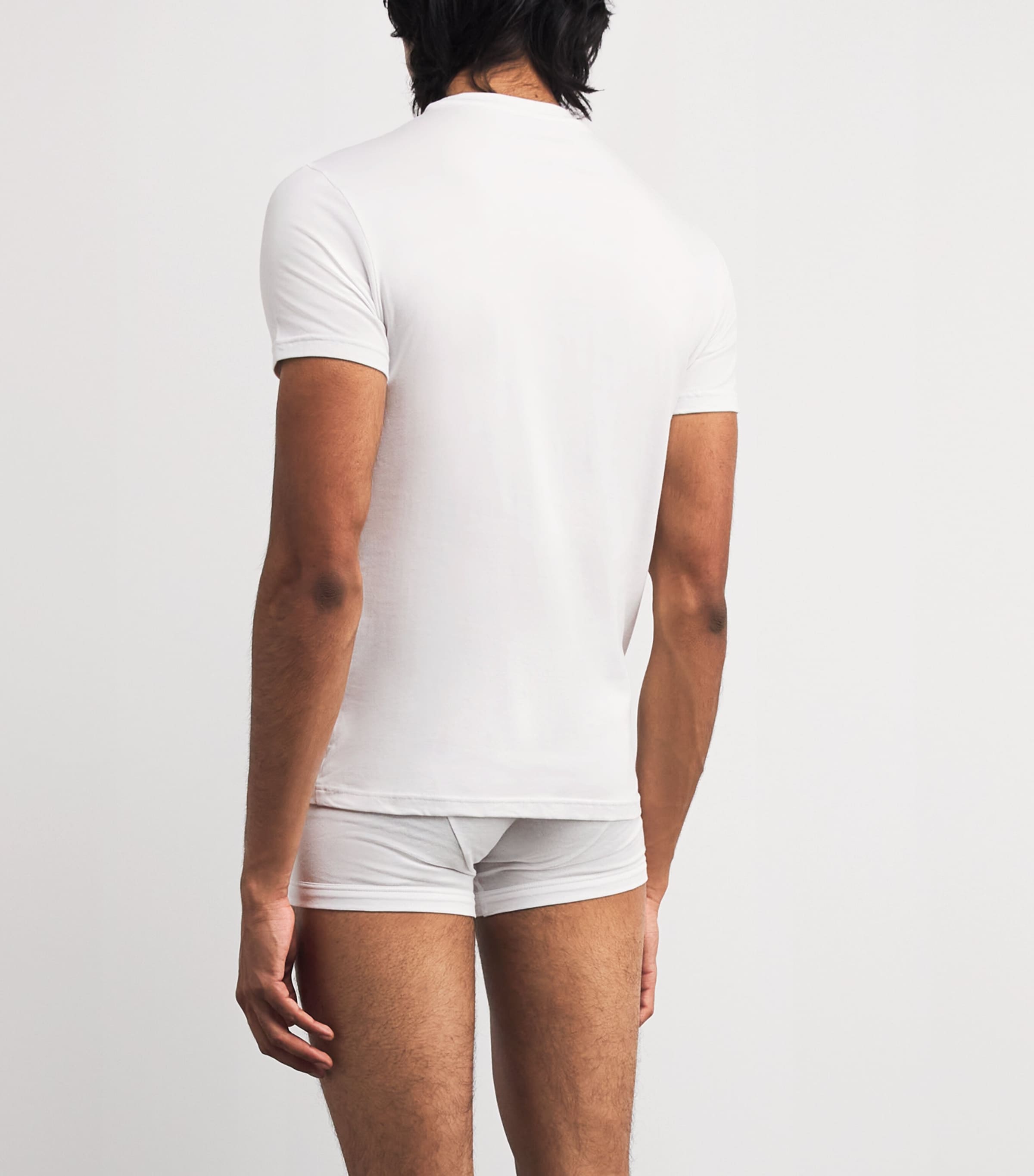 Stretch-Cotton Eagle Logo Crew-Neck T-Shirt U0002 WHITE Image 3