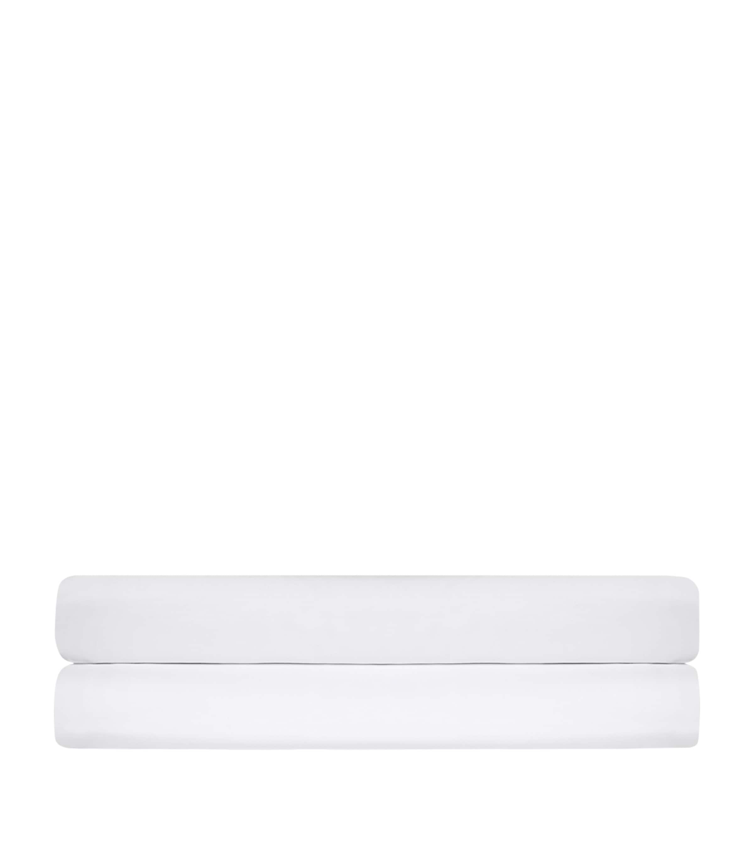 Langdon Double Fitted Sheet (140cm x 200cm) WHITE Image 2