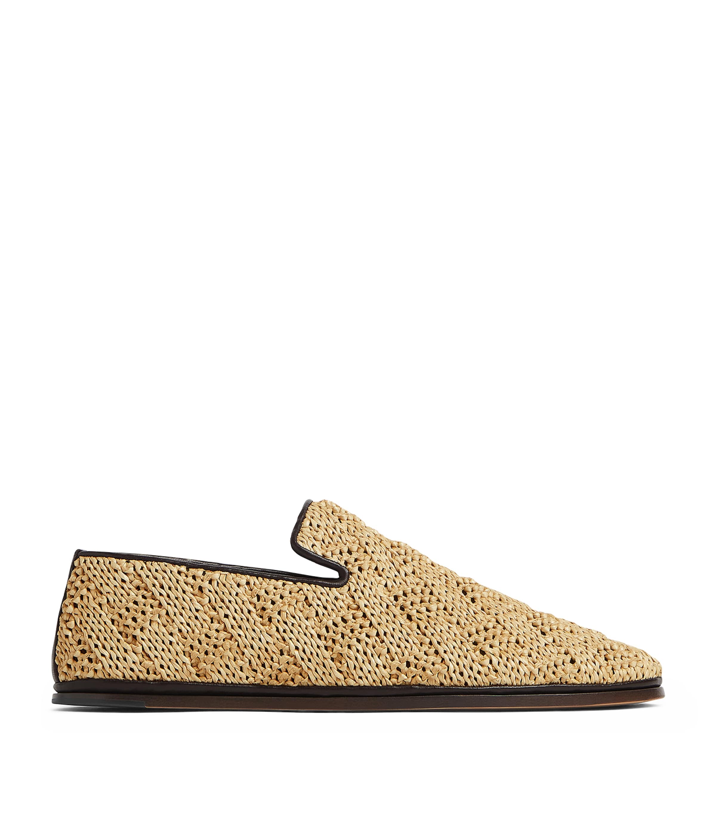 Shop Bottega Veneta Raffia Sunday Slippers In White