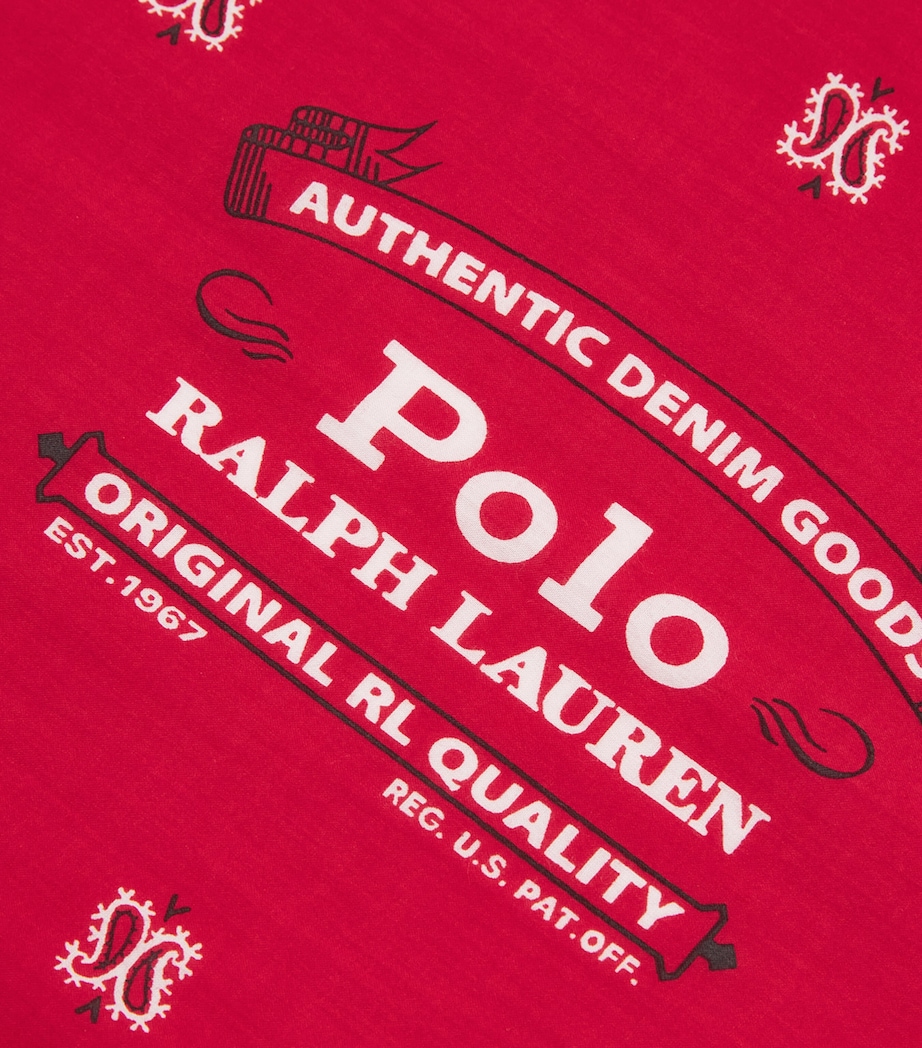 Polo Ralph Lauren Cotton Logo Bandana Scarf Rl Red/ White Image 4