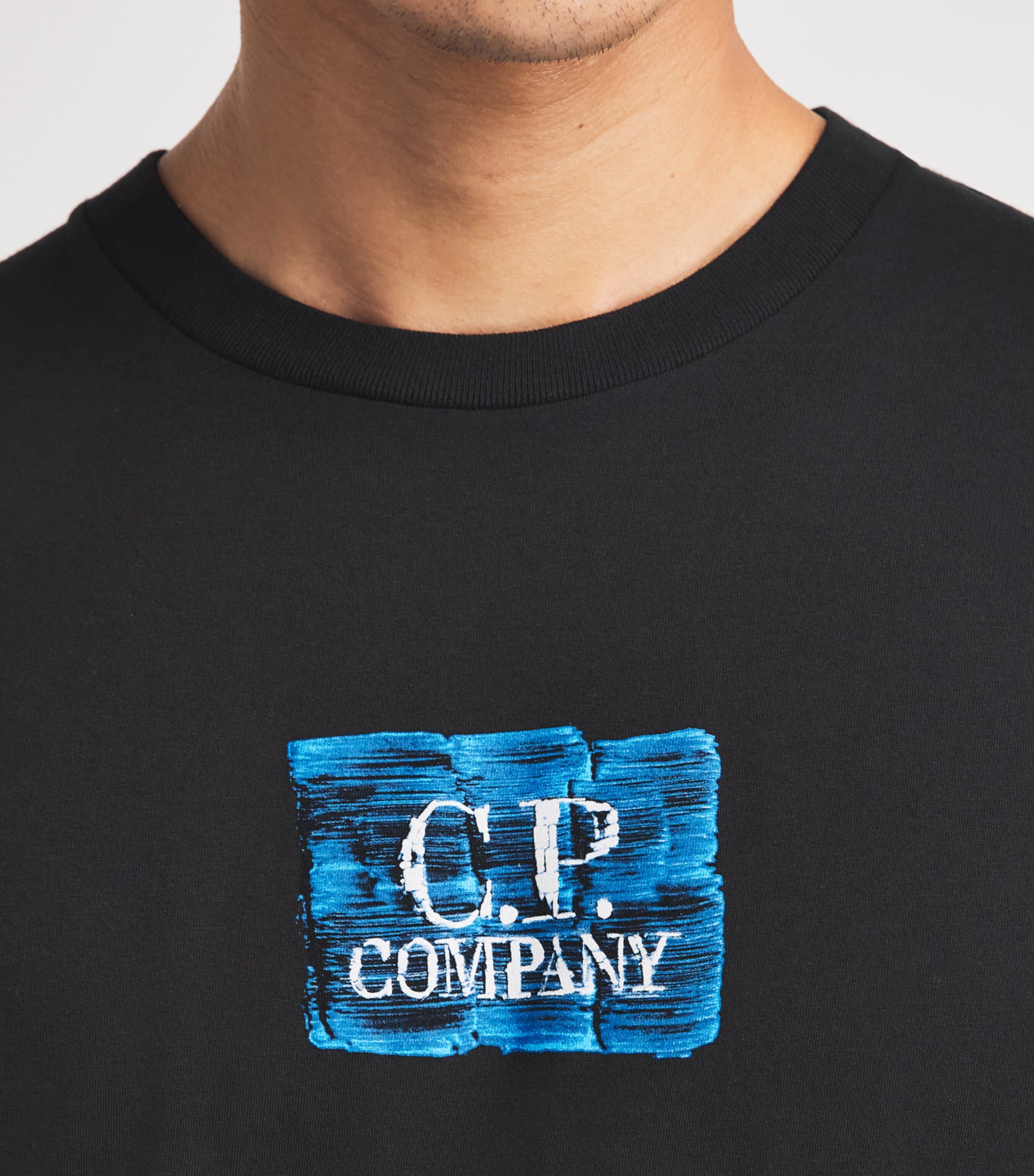 C.P. Company Mens Cotton Logo T-Shirt Black Image 3
