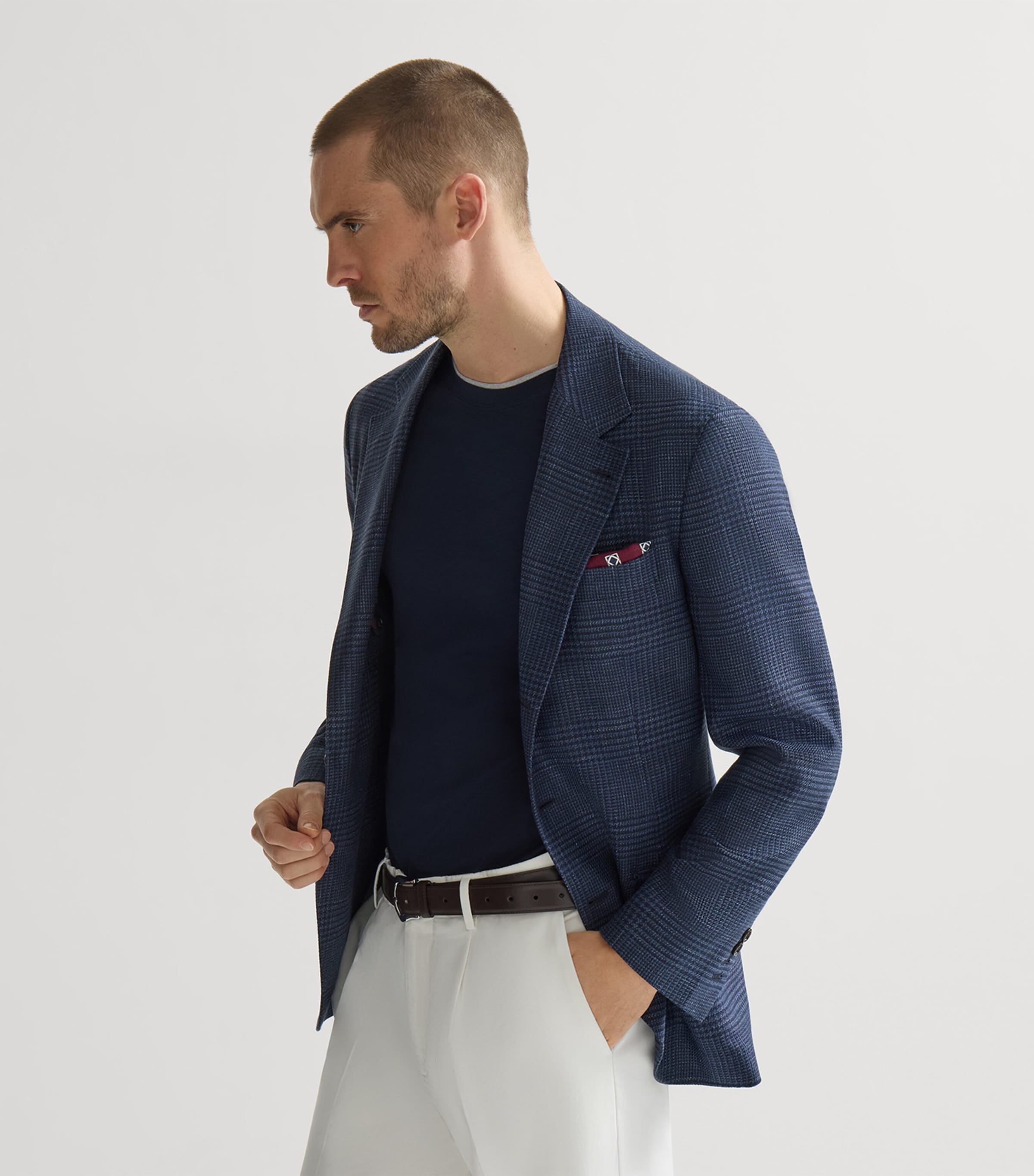 Brunello Cucinelli Mens Wool-Silk-Linen Blazer Image 5