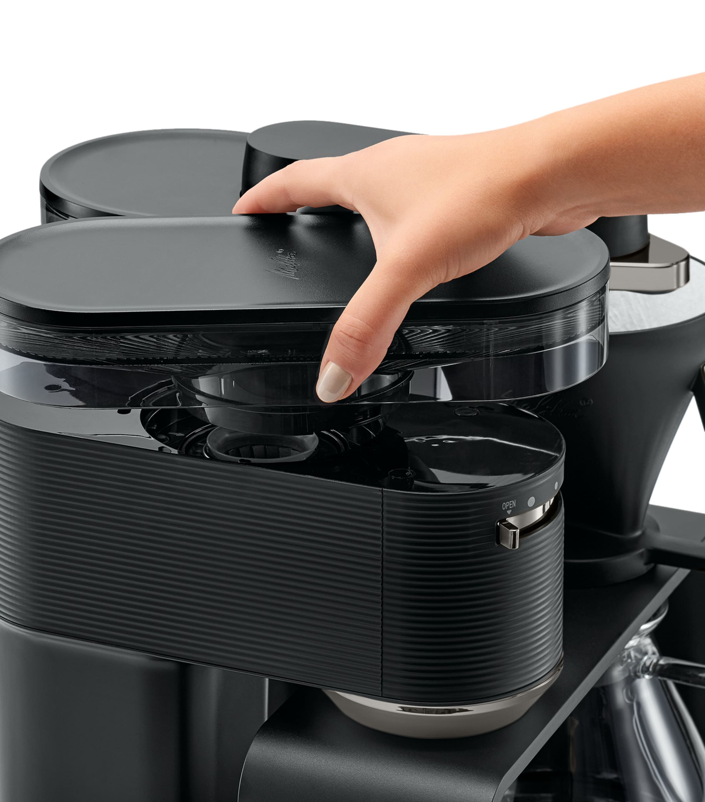 EPOS Chrome Coffee Machine with Grinder CHROME Image 4