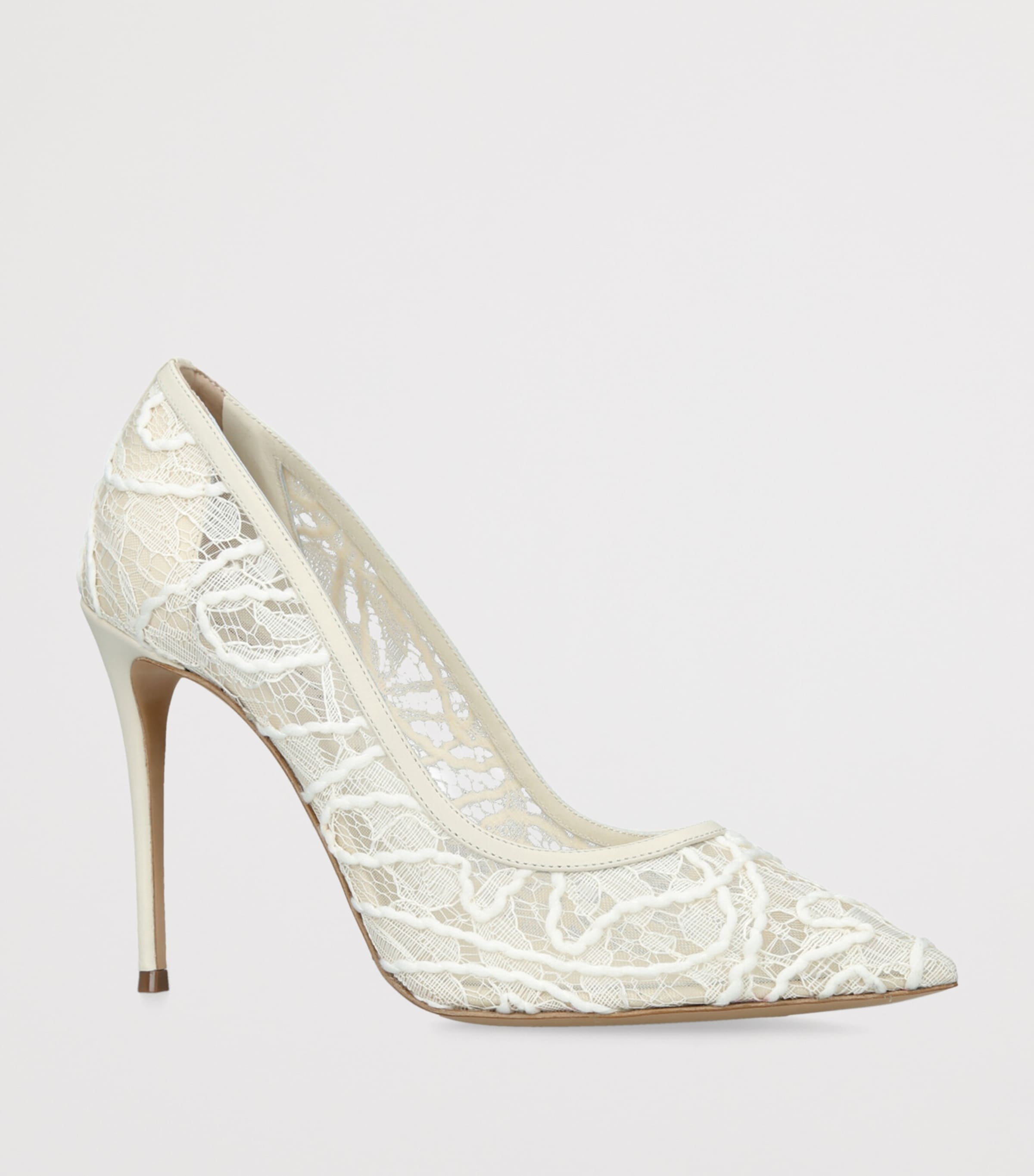 Lace Julia Pumps 100 WINTER WHT Image 3