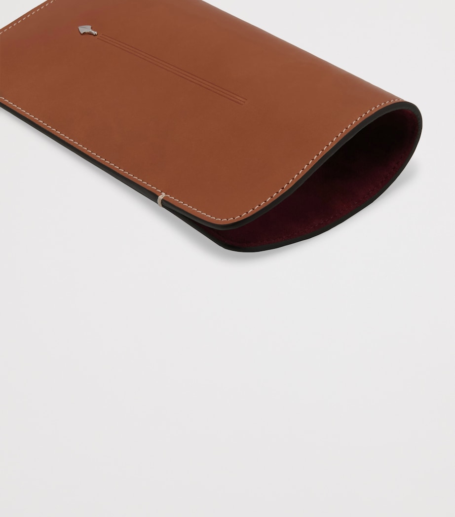 Jacques Marie Mage Leather Circa Sunglasses Slip Case Tan (l) Image 5