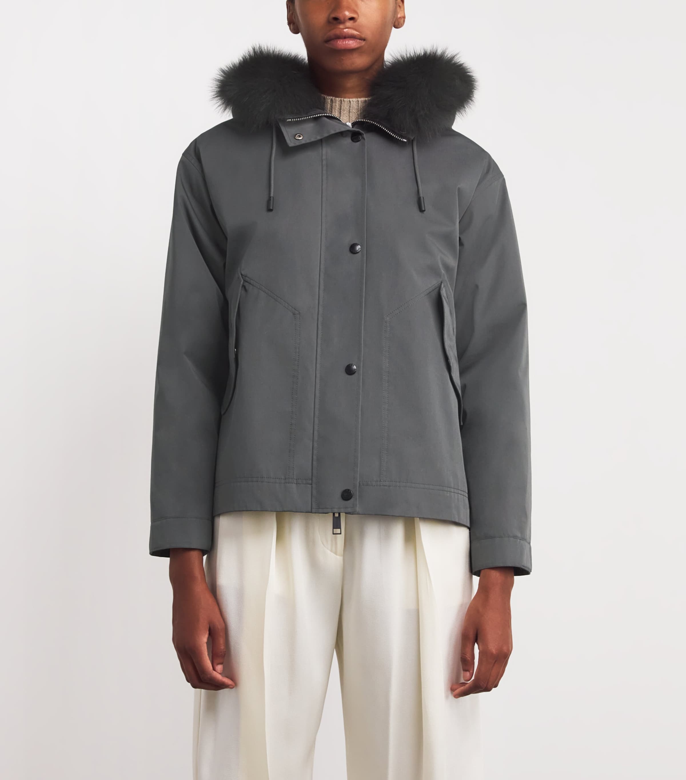 Waterproof Fur-Trim Parka Coat A2185 Image 3