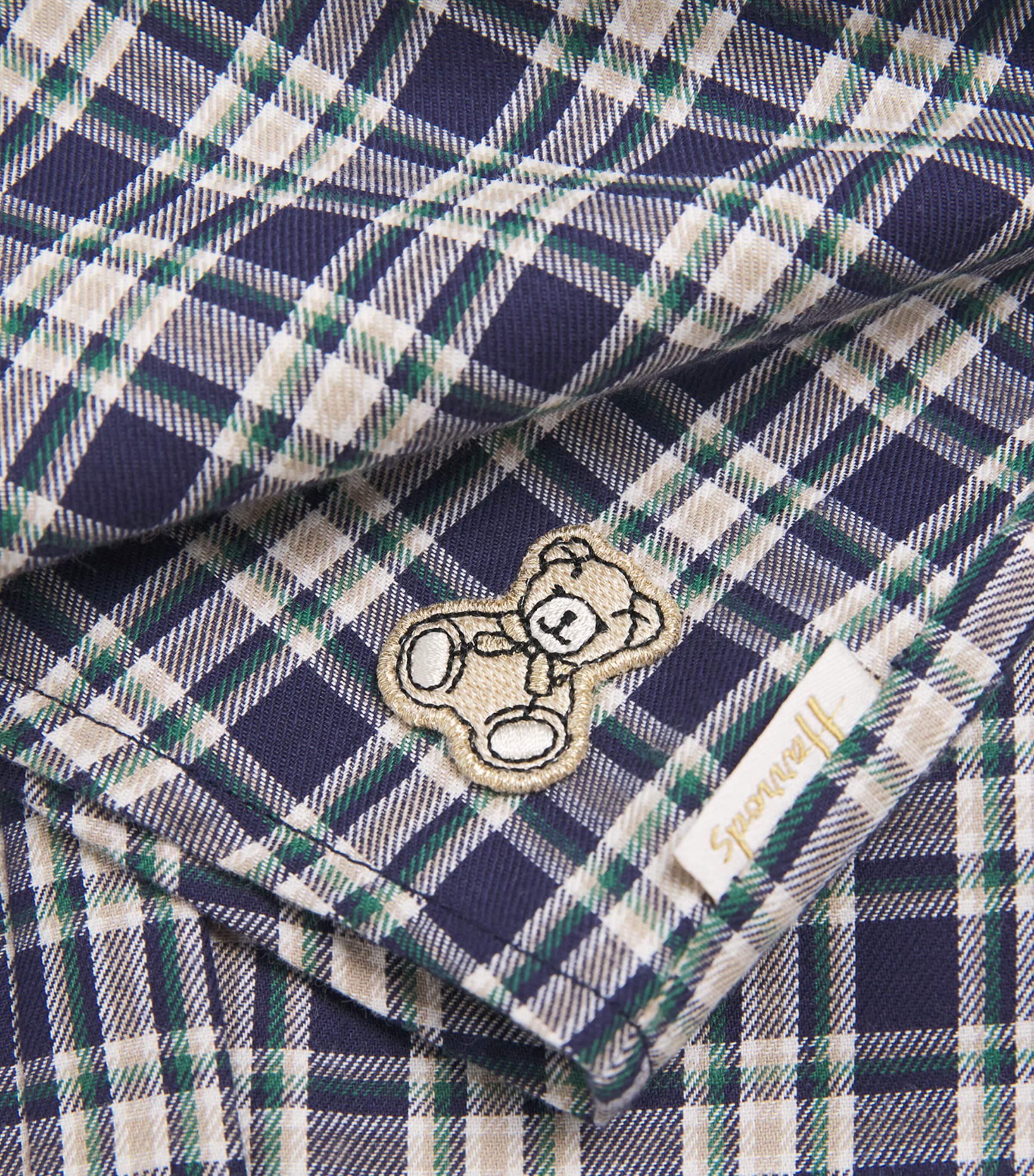 Harrods Cotton Checked Shirt (2-8 Years) Blue Image 3