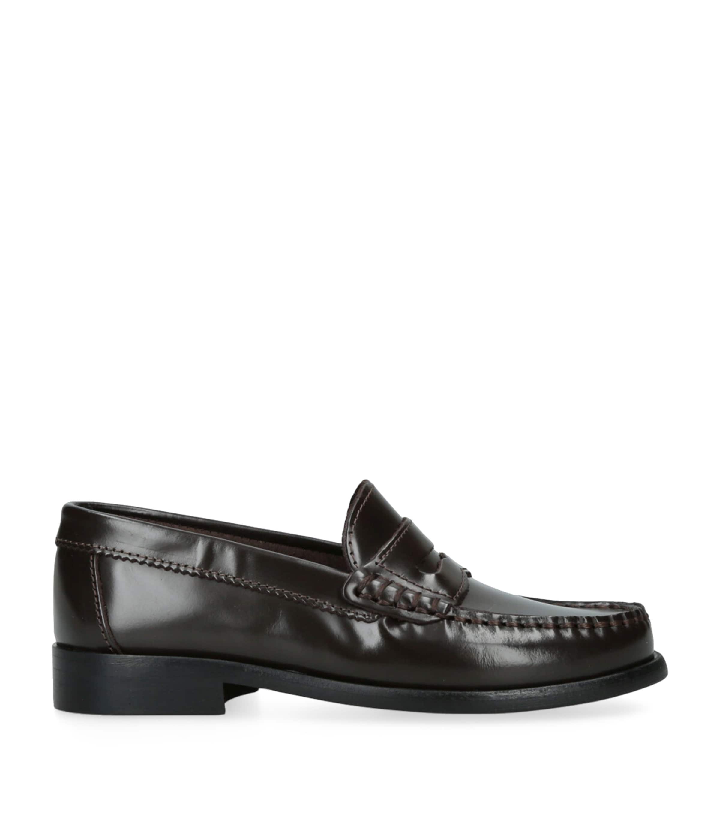 papouelli Leather London Loafers Dark Brown Image 1