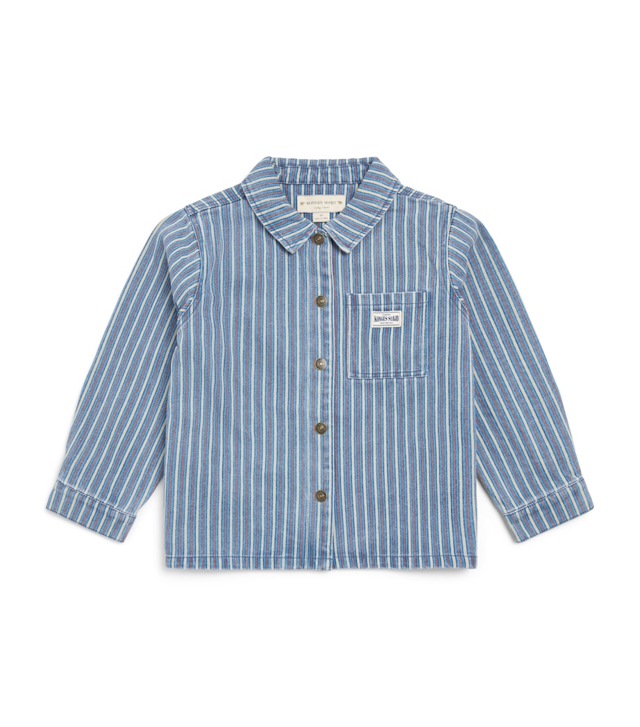 KONGES SLOJD Stripe Magot Denim Shirt (9 Months-10 Years) Bleu Image 1
