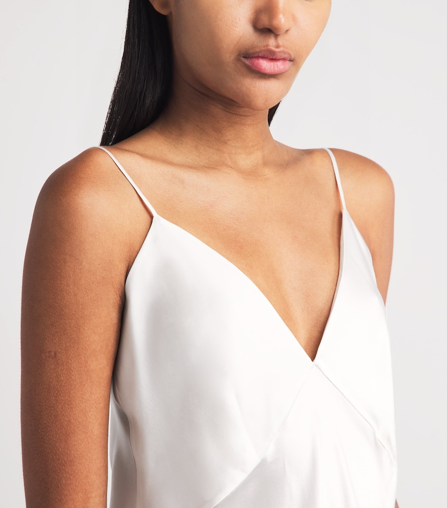 Olivia von Halle Womens Silk Issa Slip Dress Ivory Image 3