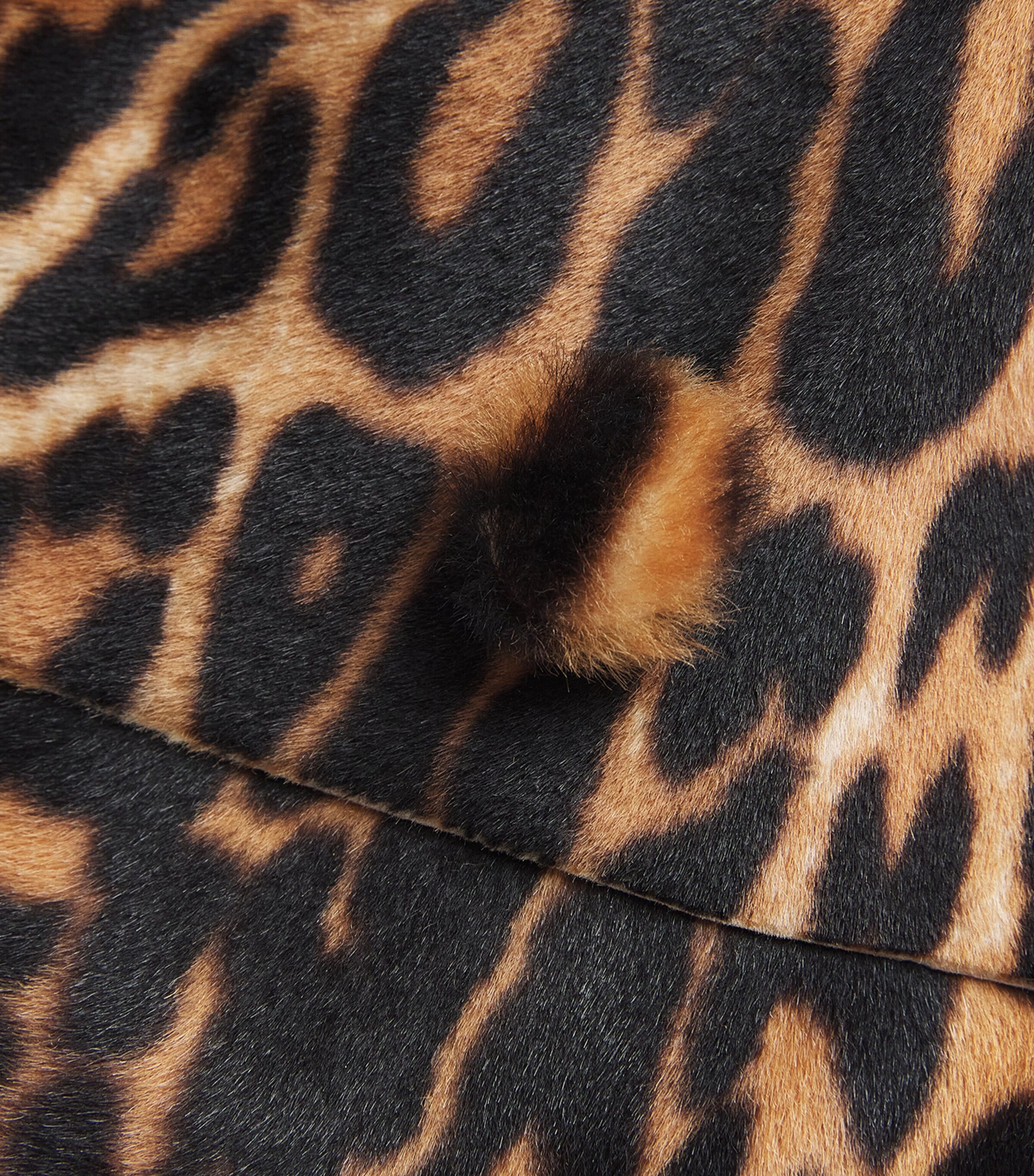 NOUR HAMMOUR Womens Ponyhair Leopard Tate Overcoat Leopard Image 5
