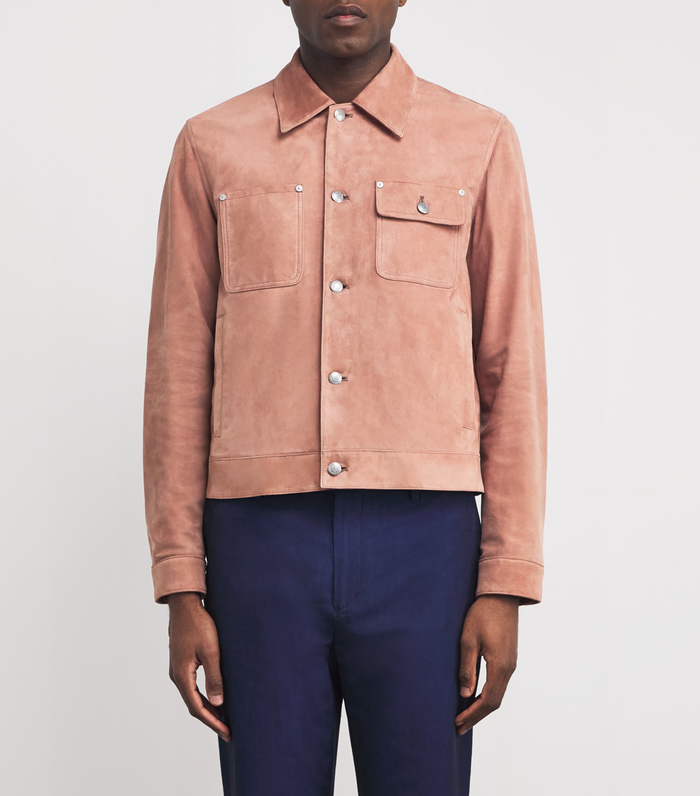 Suede Jacket 24_CORAL RED Image 3