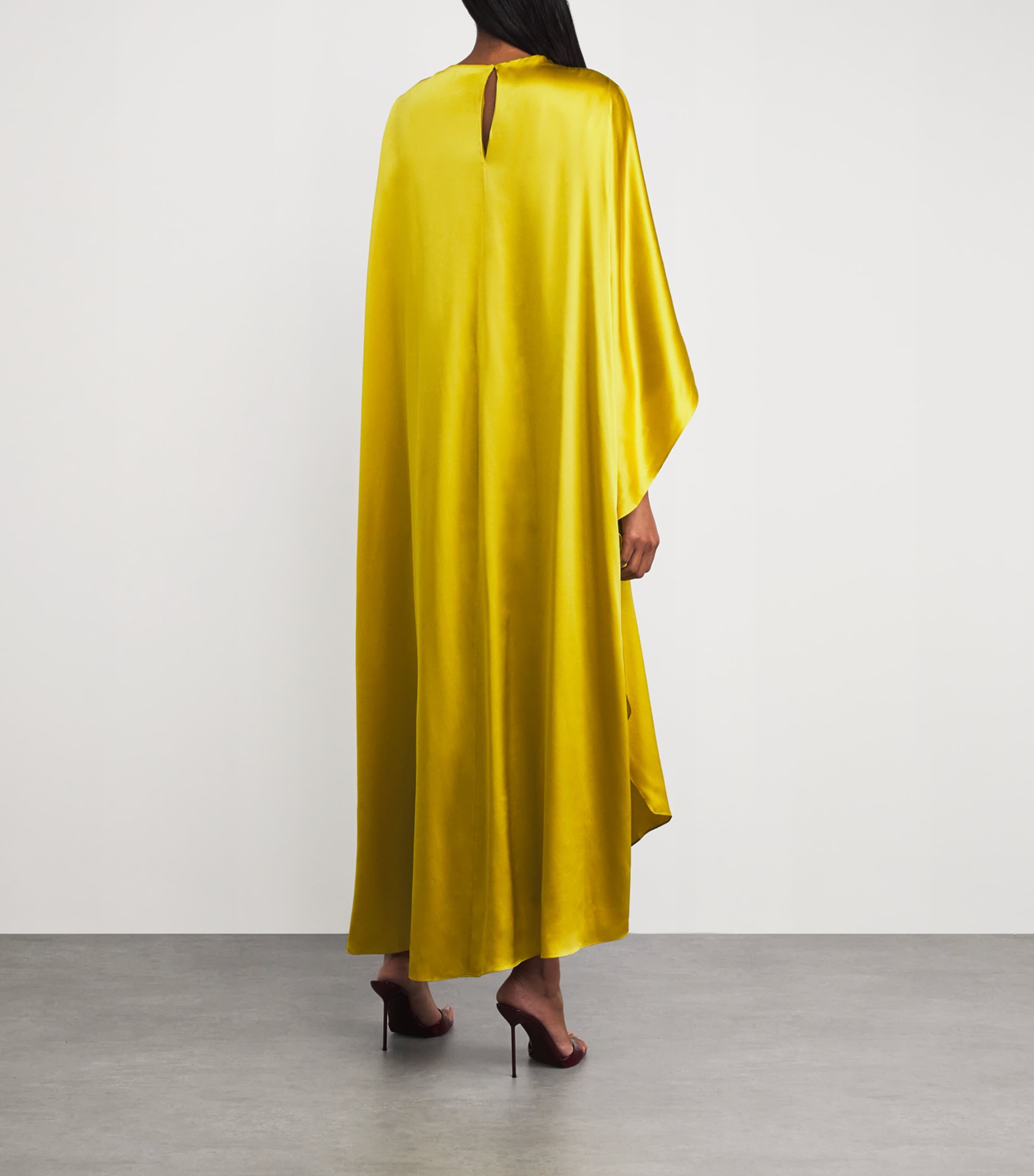 Silk Draped Hiba Maxi Dress ZINNIA Image 3