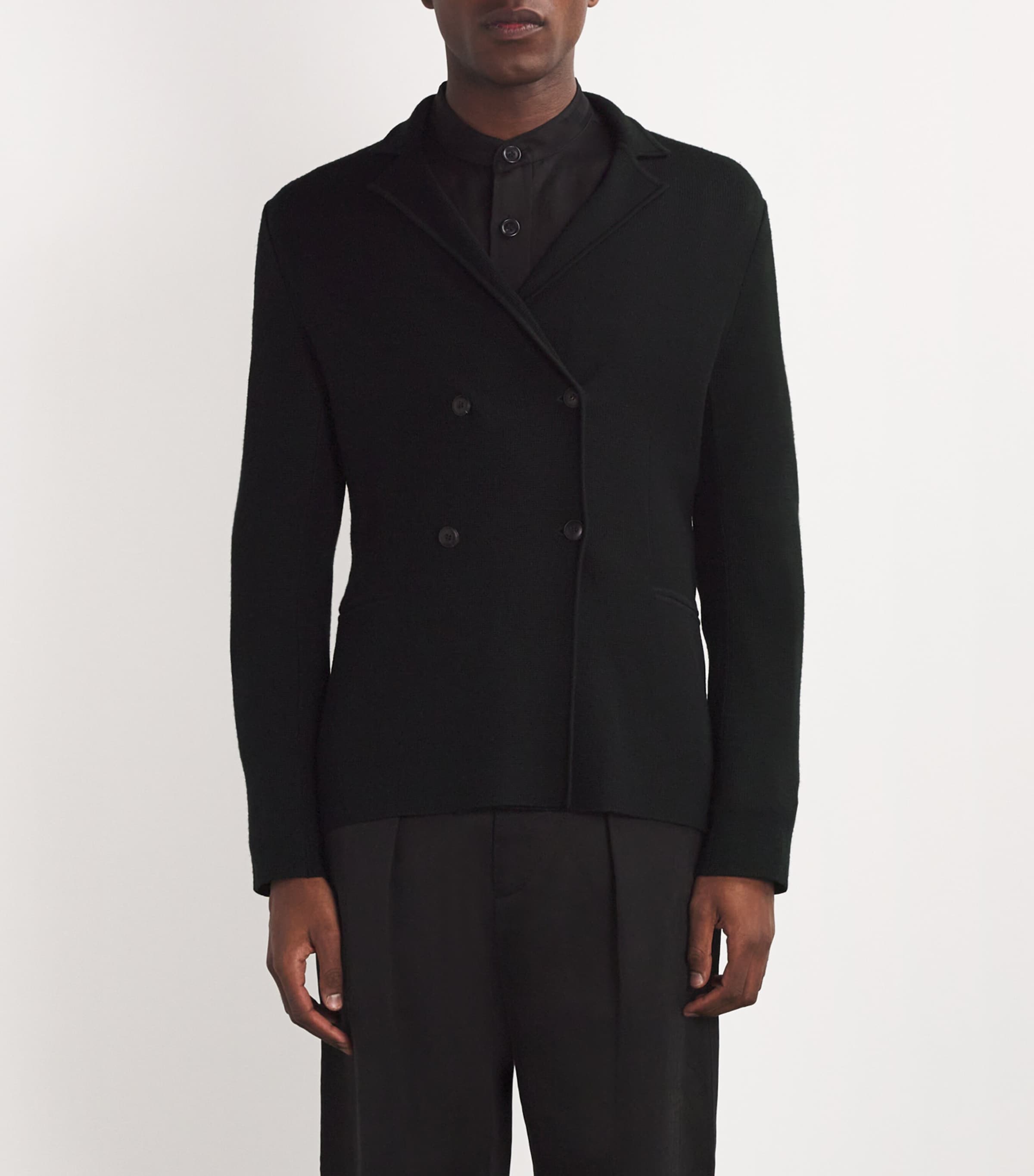 テーラードジャケット GIORGIO ARMANI BLACK CASHMERE BLAZER Giorgio Armani Virgin Wool-Cashmere Blazer | Harrods US