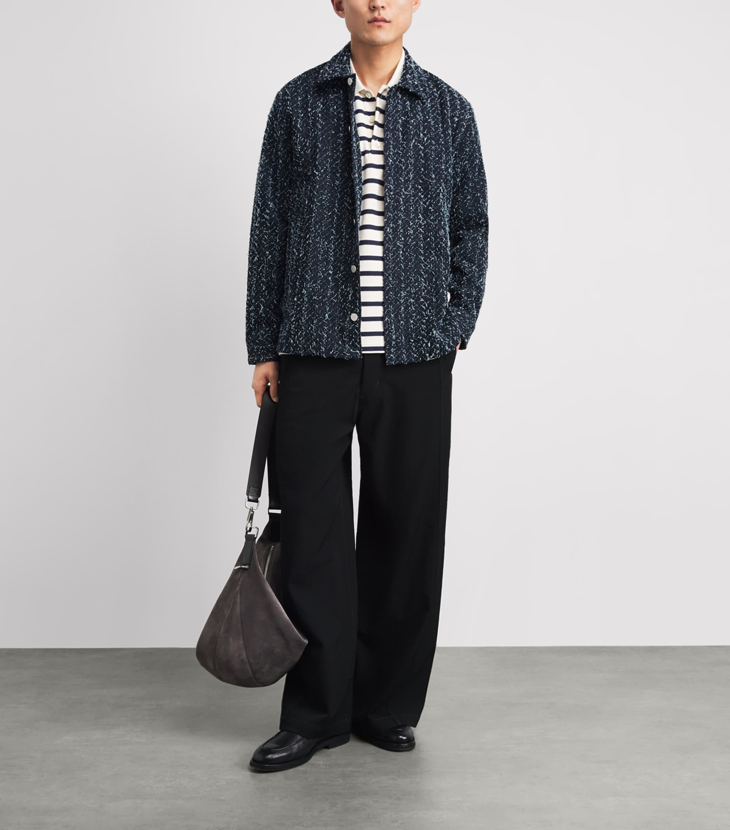 SAMSOE SAMSOE Mens Sacastor X Denim Overshirt Indigo Floss Image 2