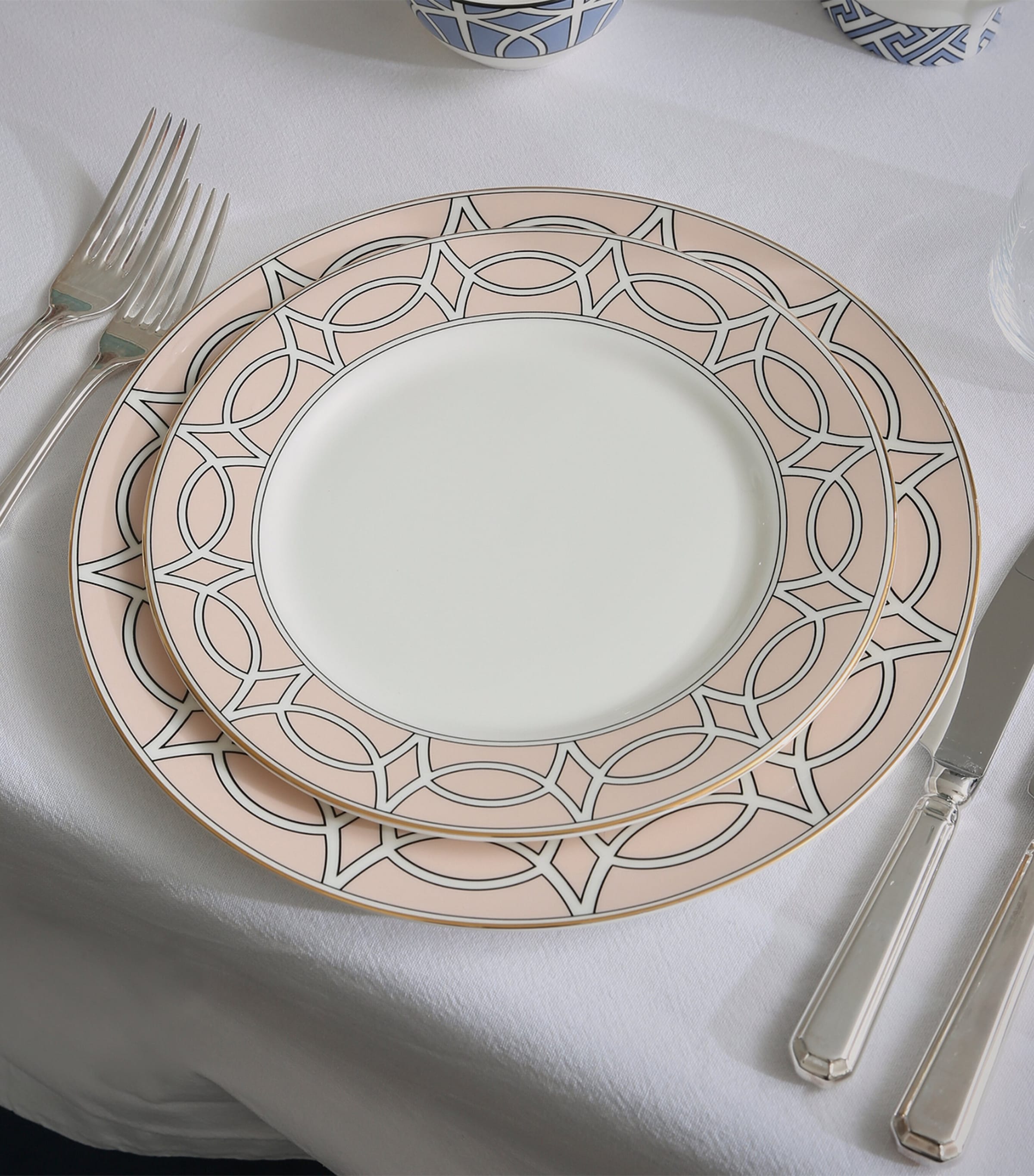 Set of 2 Loop Dessert Plates (21cm) BLUSH Image 3