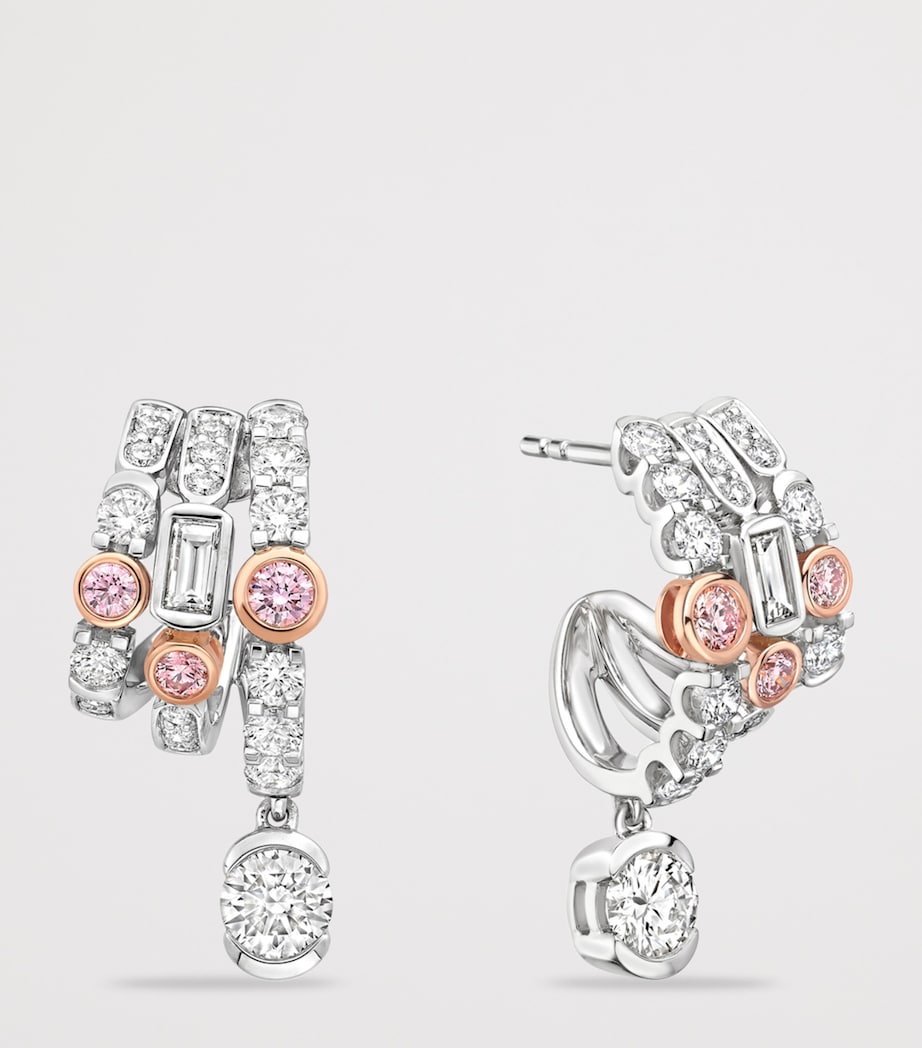 Boodles Platinum and Diamond Play of Light Hoop Earrings Platinum Image 3