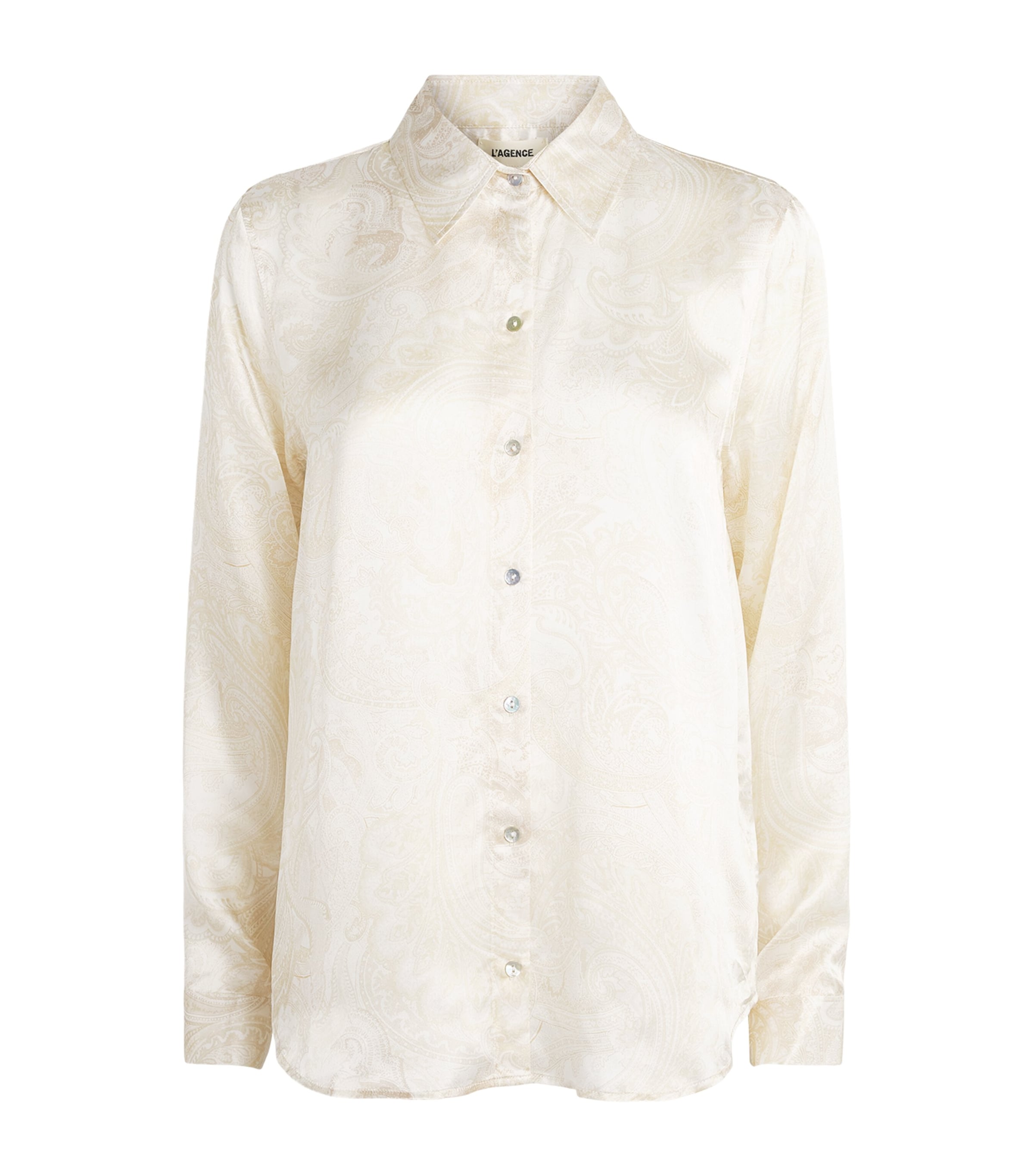 L'Agence Womens Silk Tyler Blouse Vwtp Vnt Wt Tnl Psly Image 1