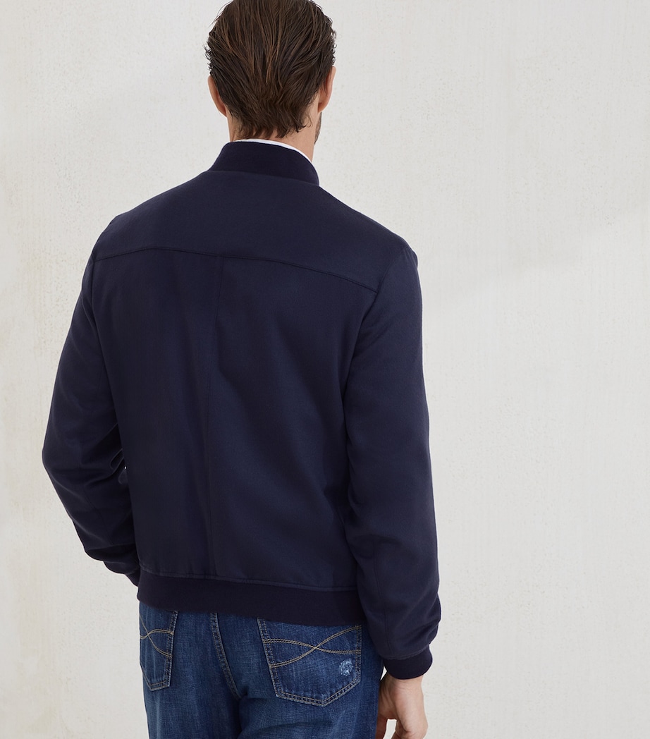 Cashmere Flannel Bomber Jacket CU926 Image 3