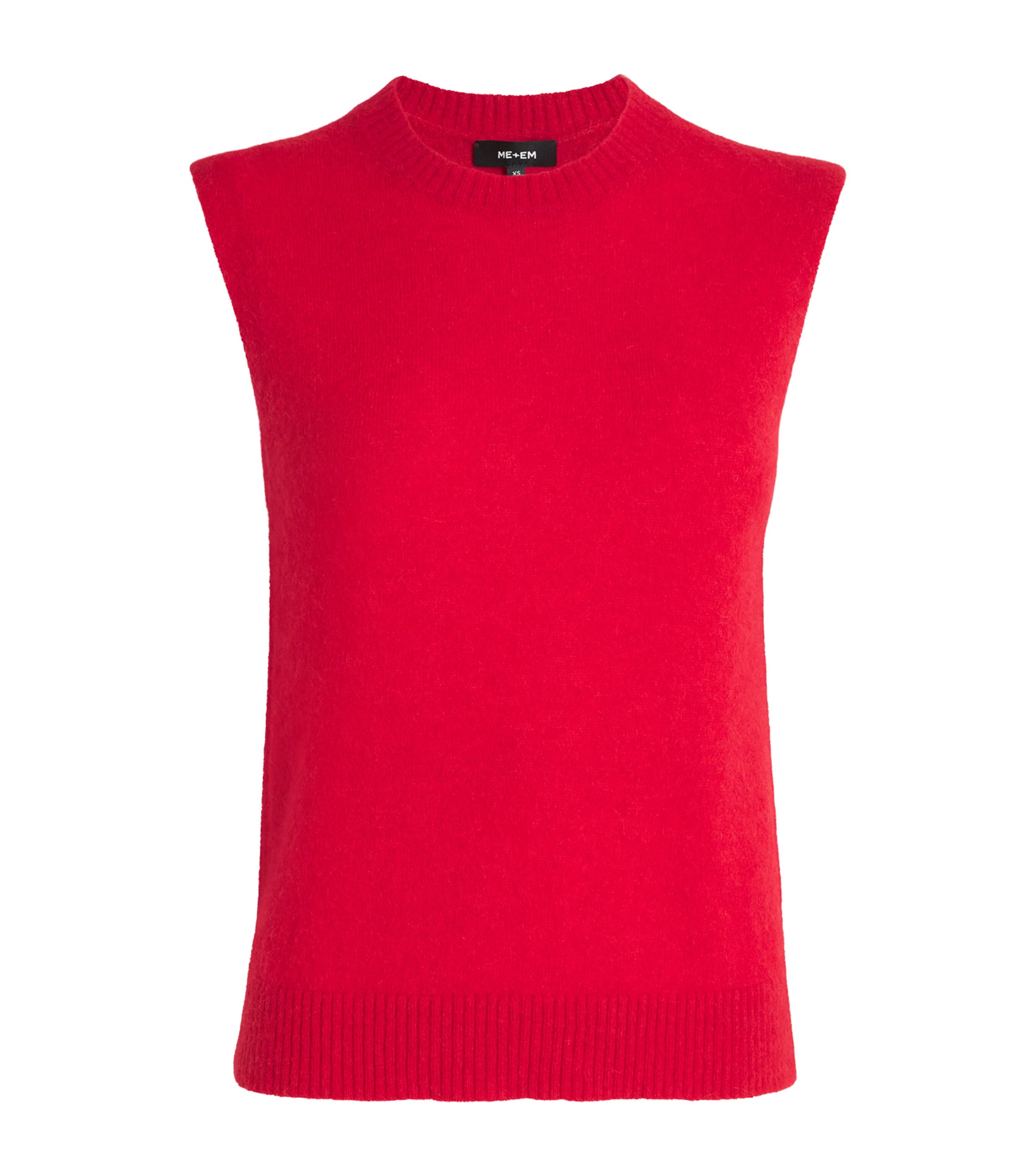 Me+em Alpaca-blend Knitted Vest In Red