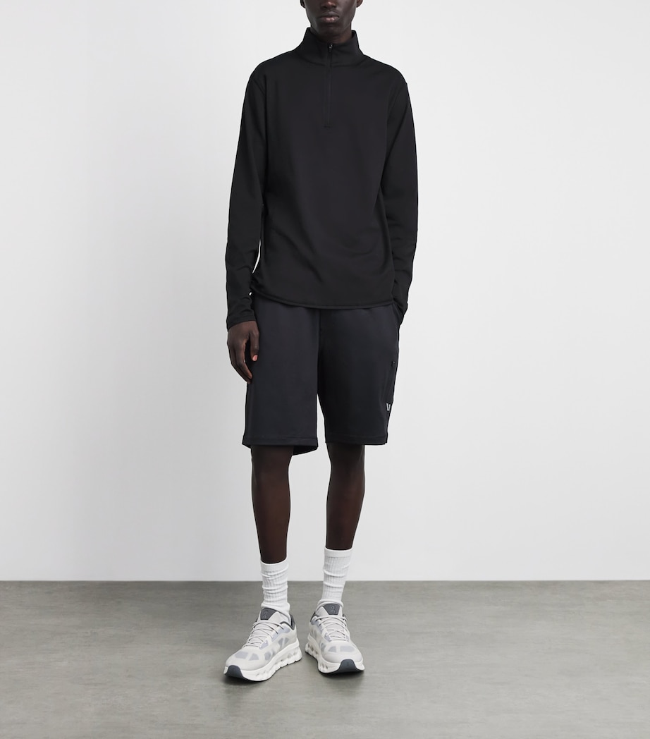 VUORI Mens Quarter-Zip Ponto Sweatshirt Blk Black Image 2