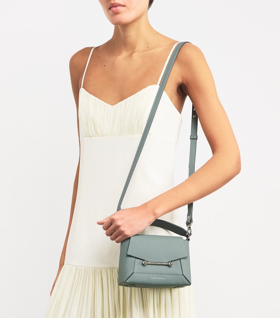 Nano Calf Leather Mosaic Top-Handle Bag 349 STONE BLUE Image 5