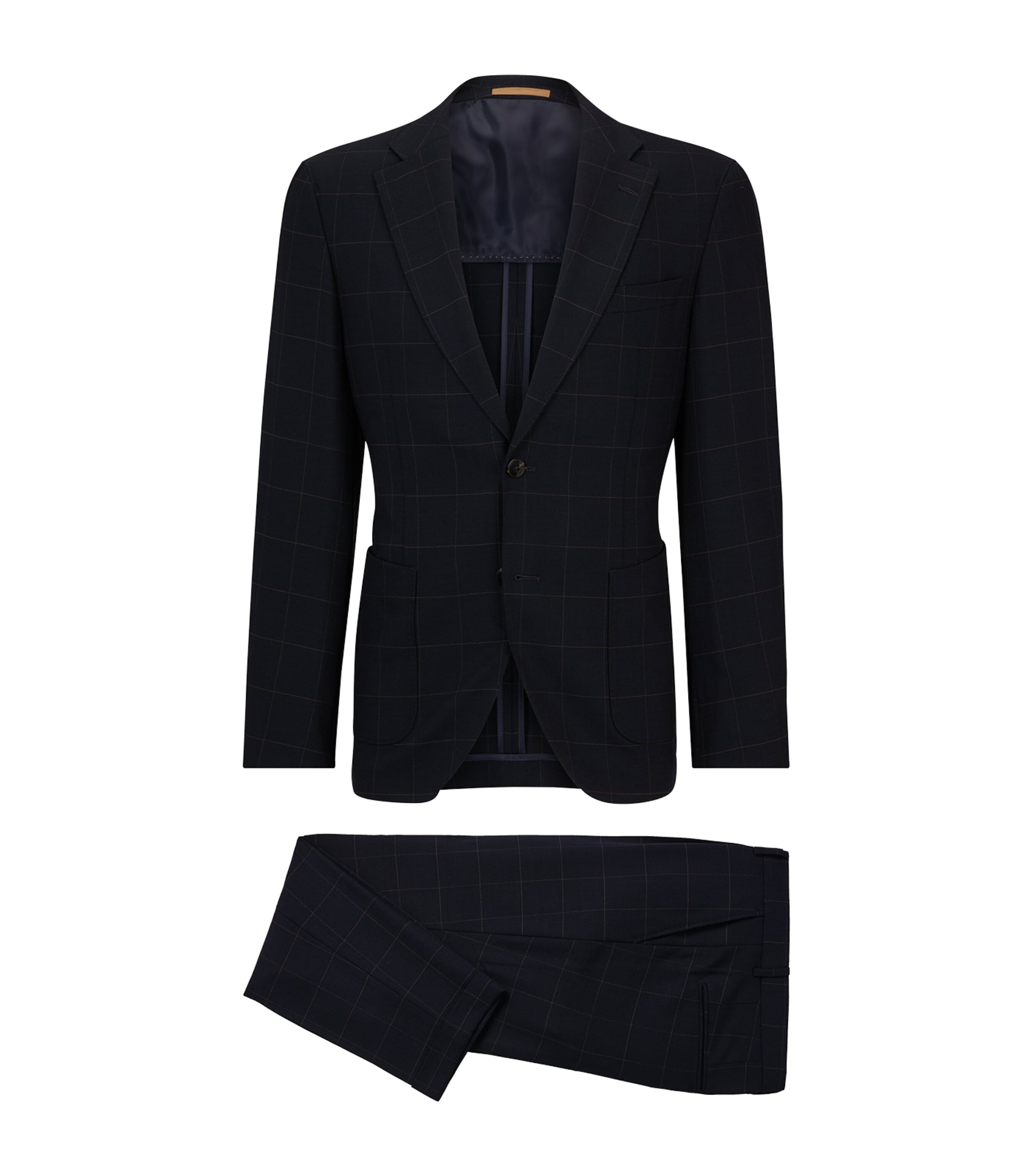 Hugo Boss Check 2-piece Suit In Black