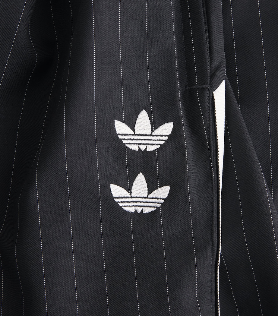 Willy Chavarria Mens x adidas Originals Pinstripe Shorts Black/white Image 6