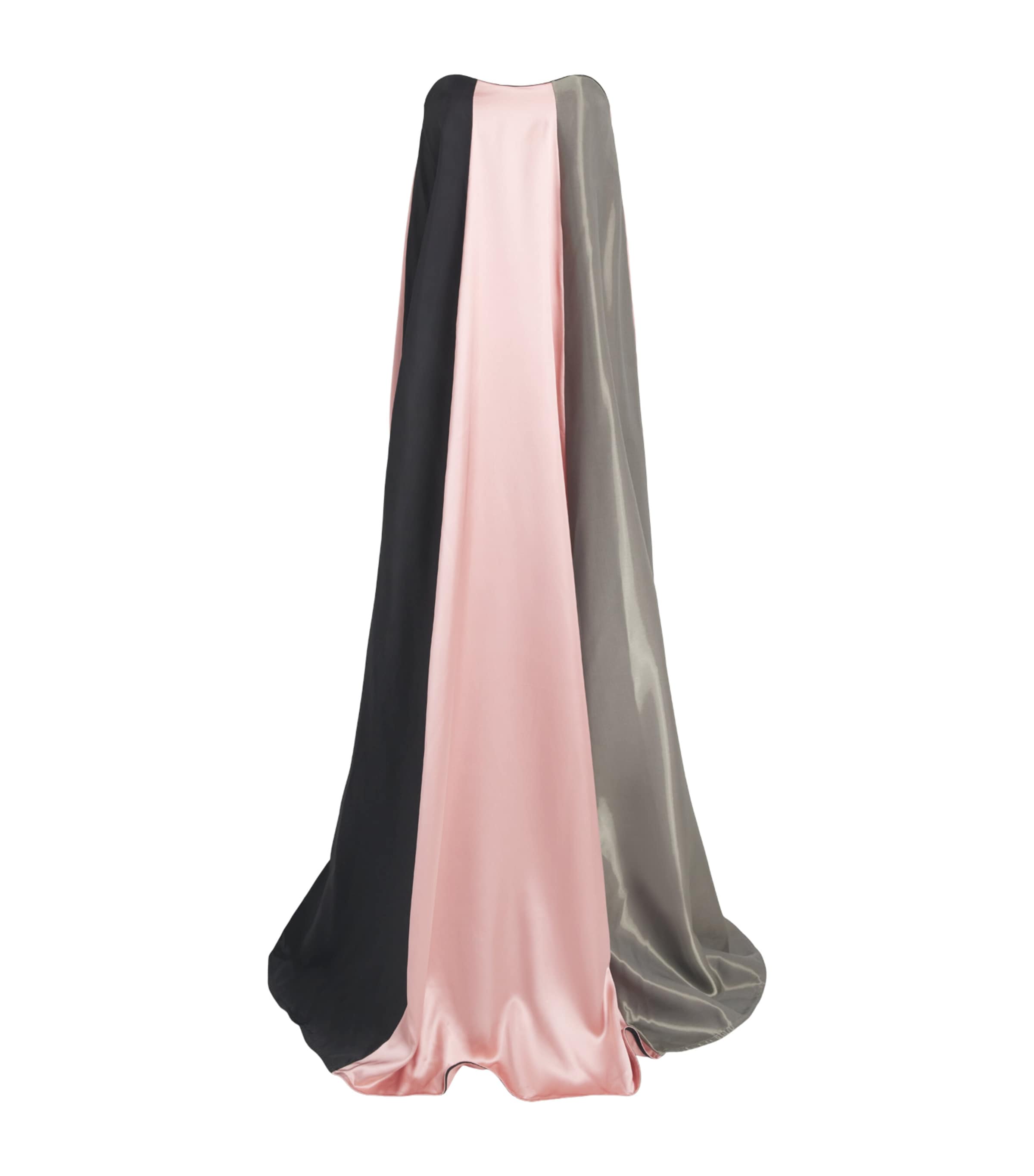 Ziyad Buainain Satin Strapless Gown