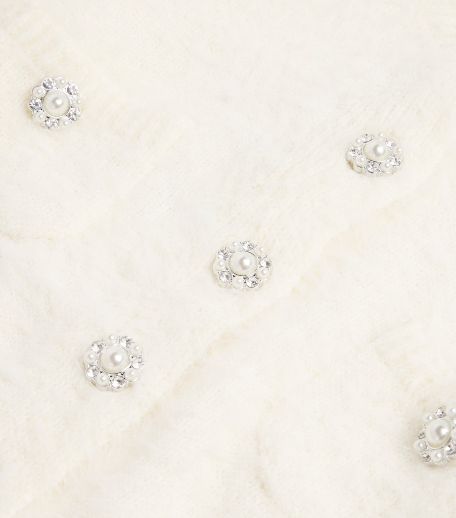 Fluffy Sophia Cardigan (4-10 Years) WINTER WHITE Image 4