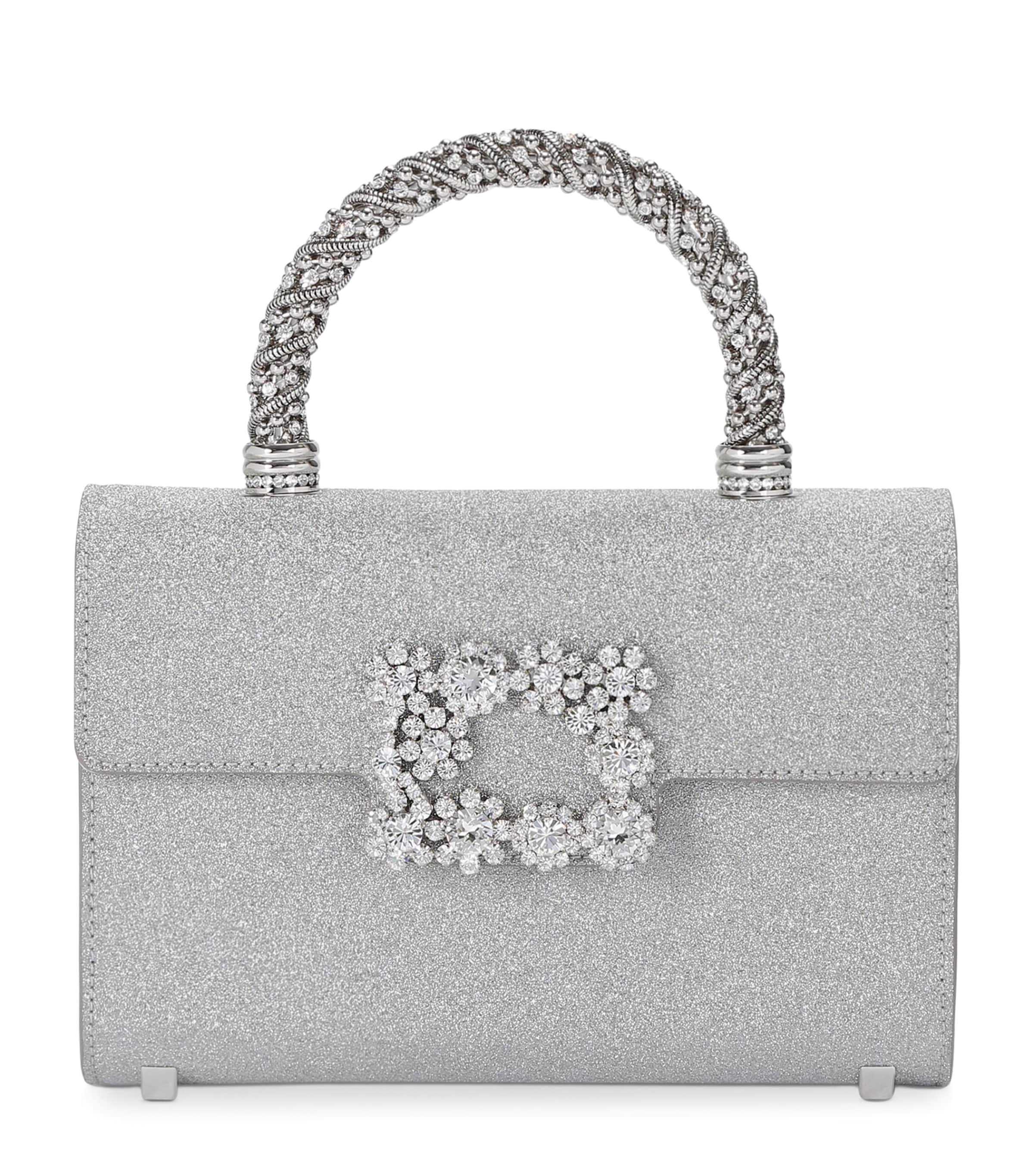 Roger Vivier Mini Flower Jewel Envelope Top-Handle Bag