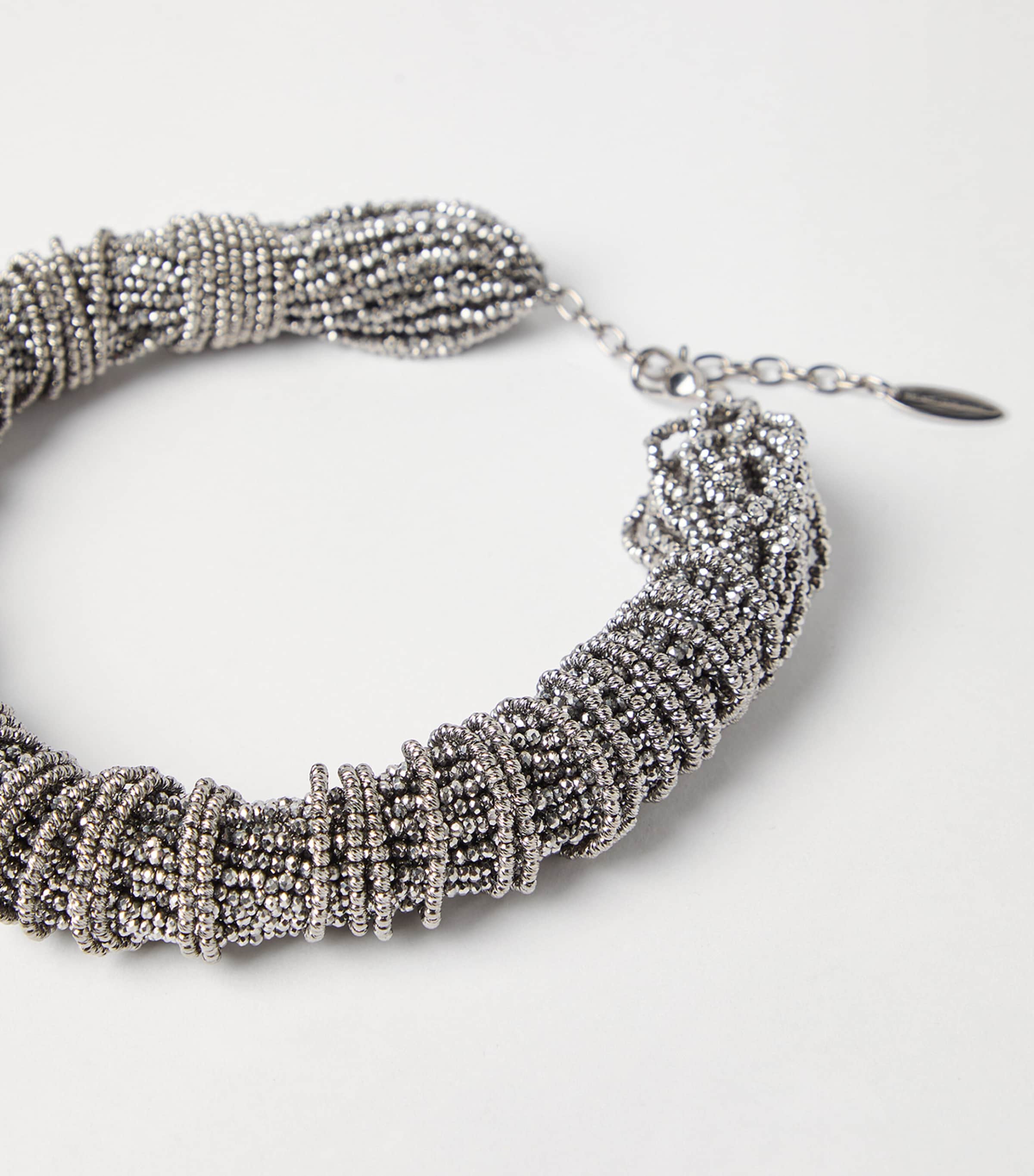 Sterling Silver Beaded Necklace CKK48 Image 2