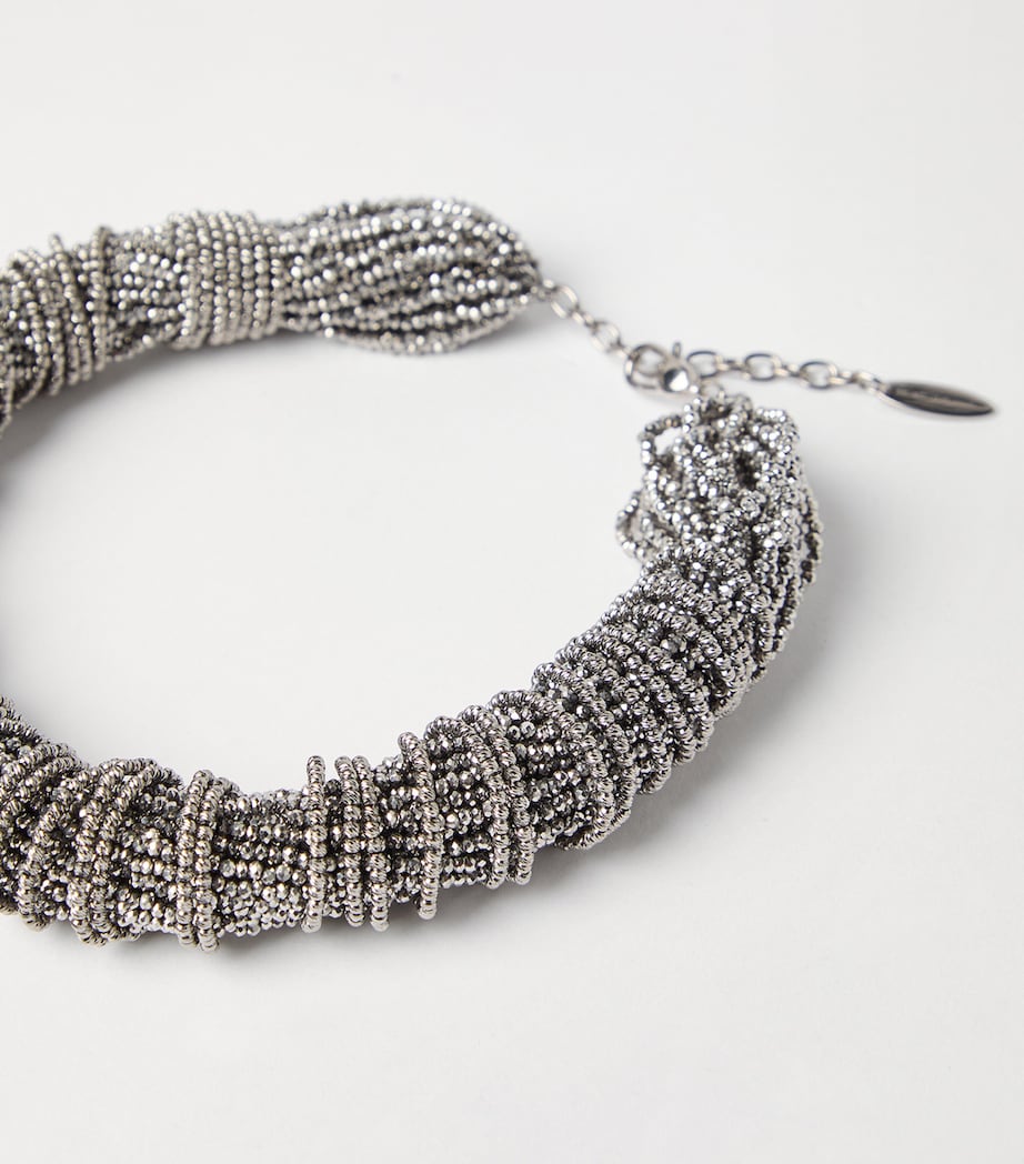 Sterling Silver Beaded Necklace CKK48 Image 2