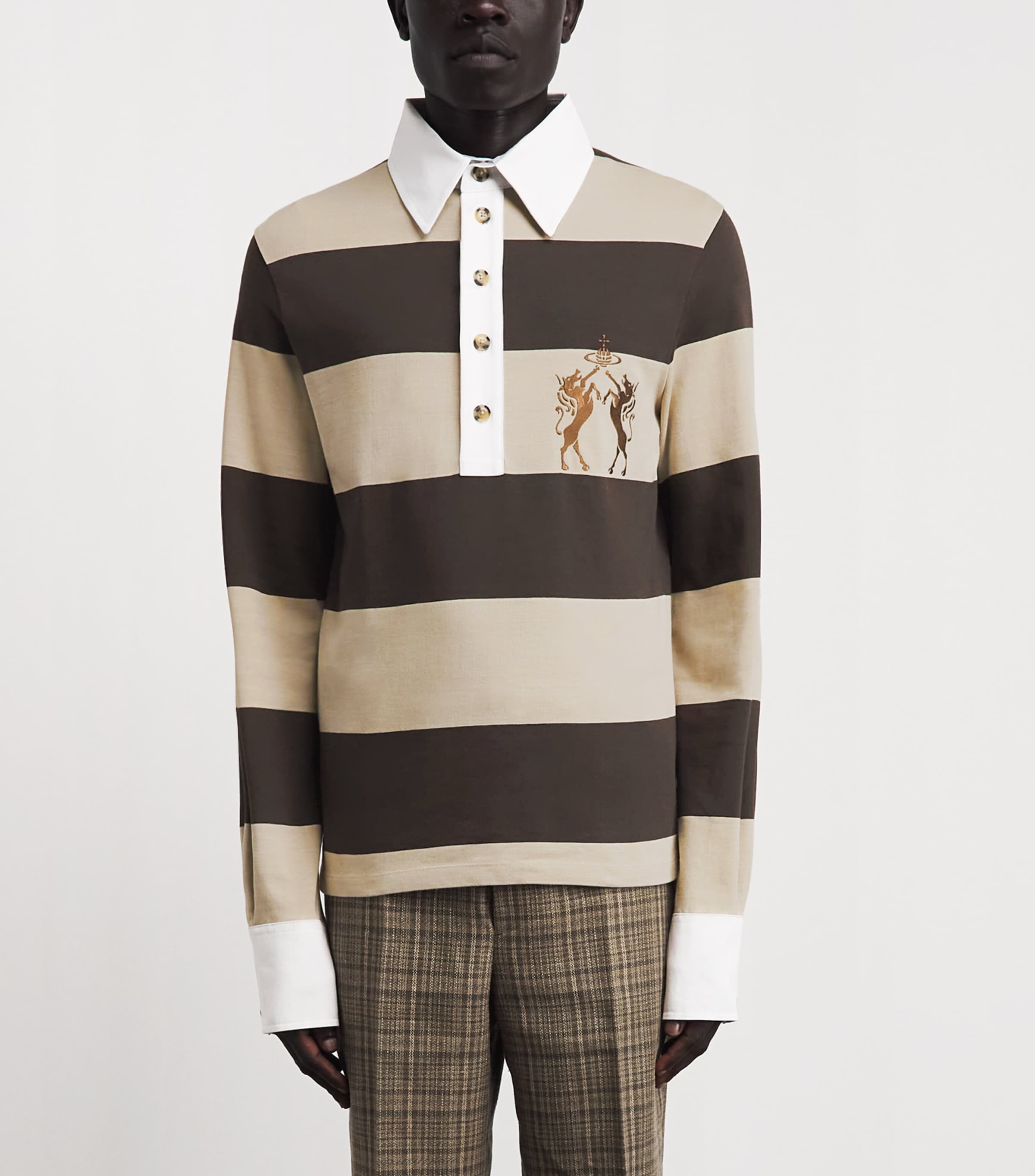 Vivienne Westwood Mens Organic Cotton Stripe Rugby Shirt Image 4