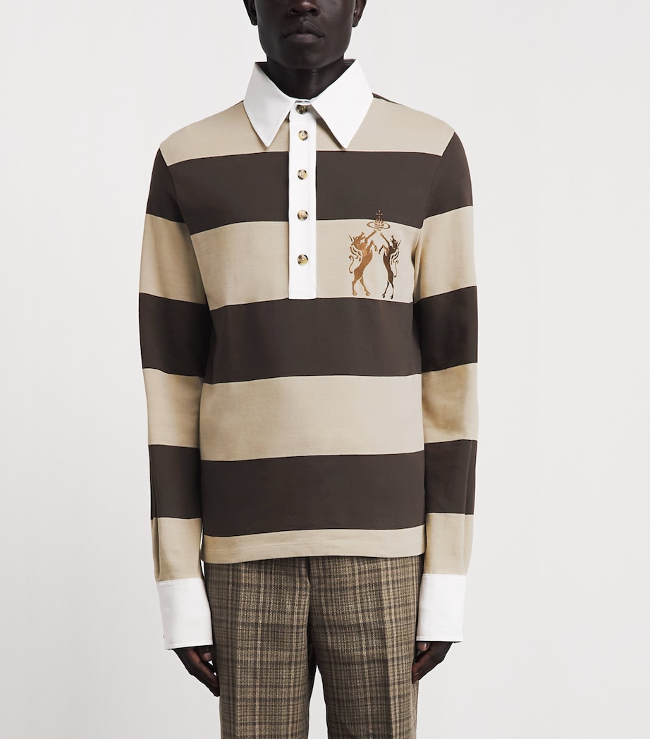 Vivienne Westwood Mens Organic Cotton Stripe Rugby Shirt Image 4