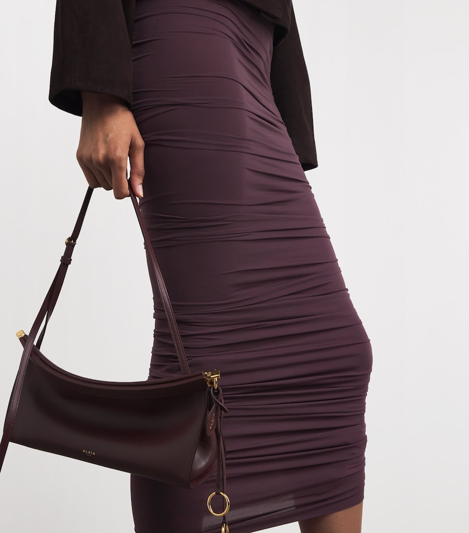 Ruched Bodycon High-Rise Midi Skirt 3249 WILD PLUM Image 5