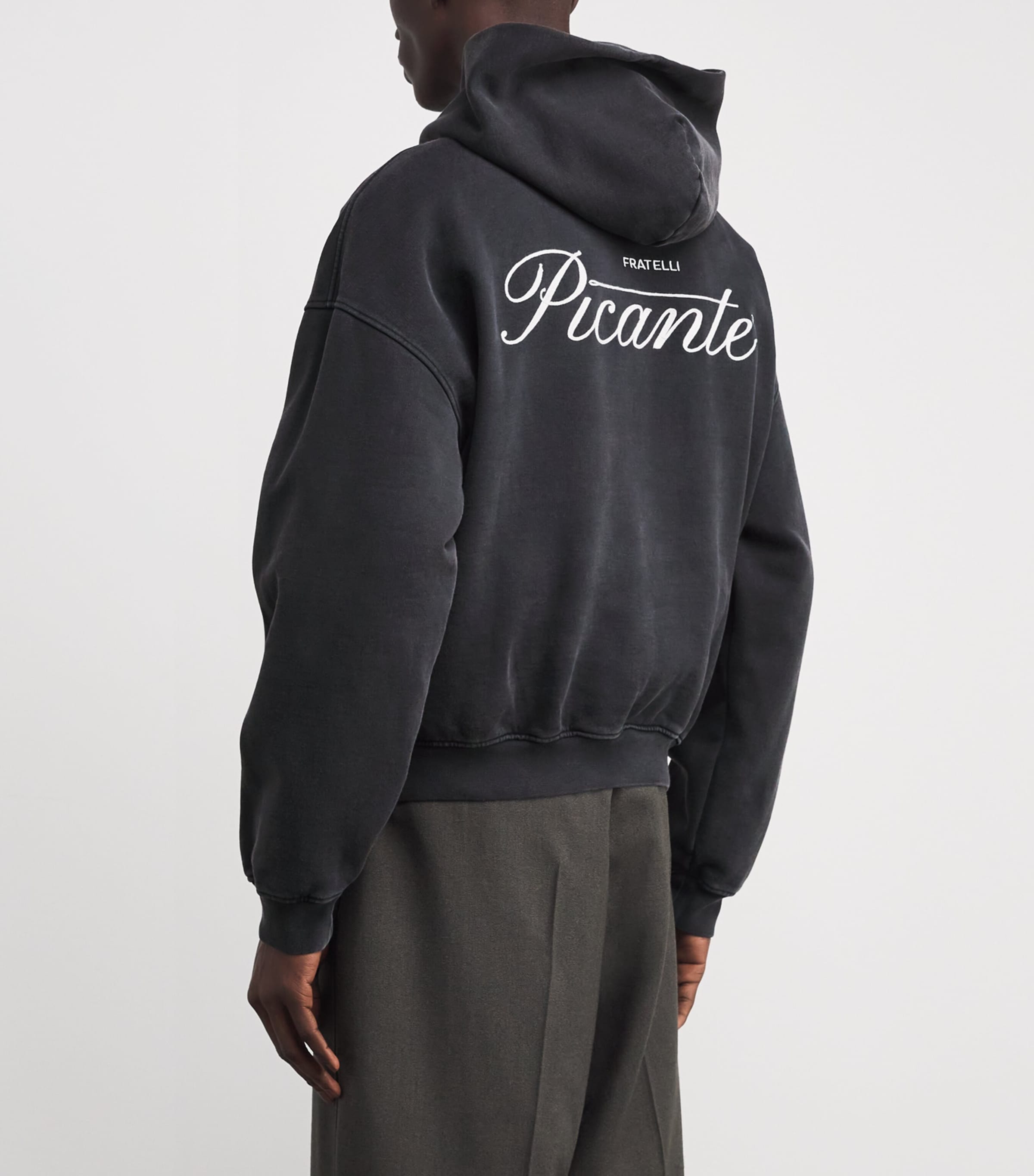 Organic Cotton Tailor Logo Hoodie SUN-FADED BLACK Image 4