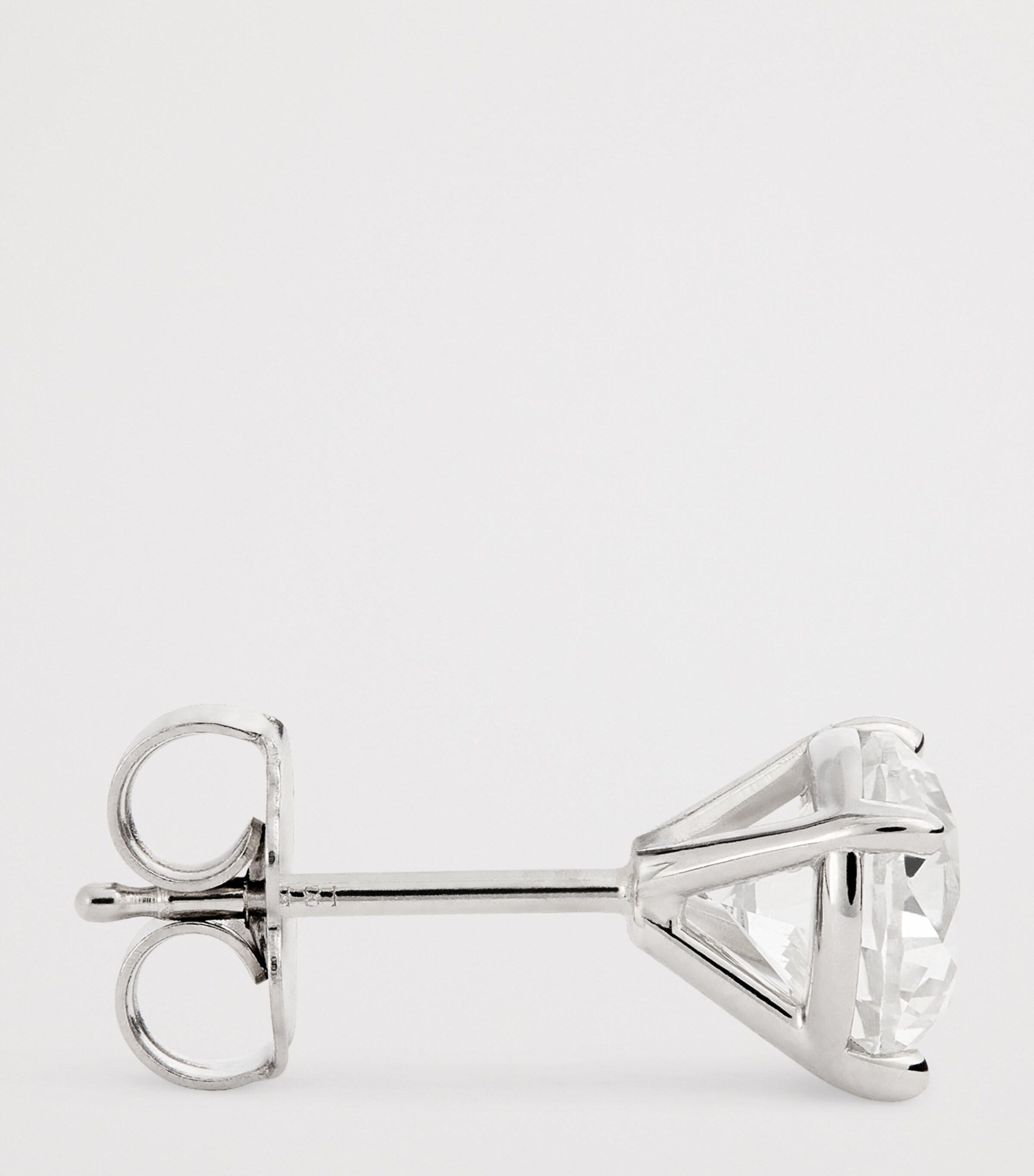 White Gold and Diamond Stud Earrings (1.90ctw) WHITE GOLD Image 3