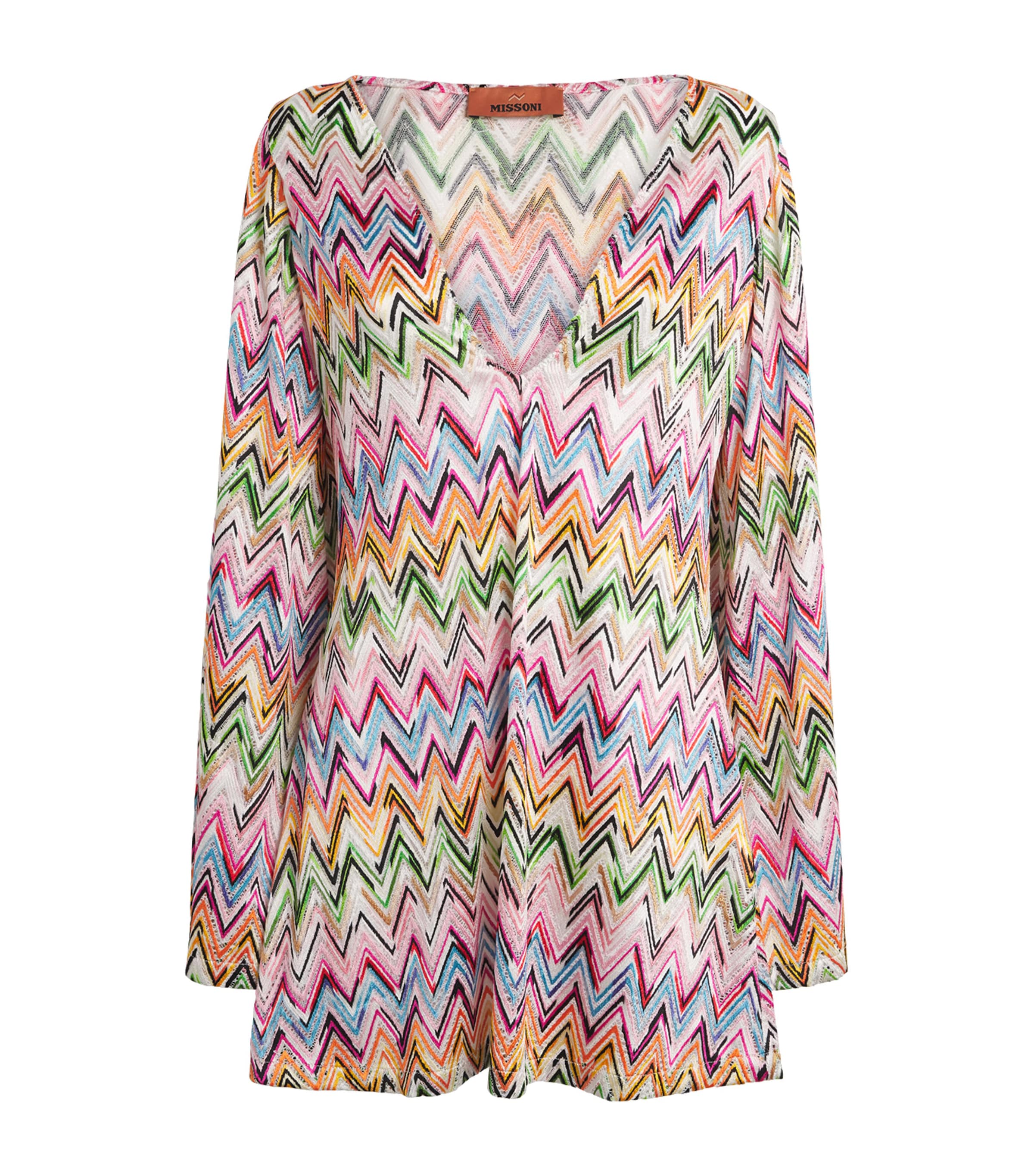 Zigzag V-Neck Mini Dress SM9Z9MULTICOLOUR Image 1