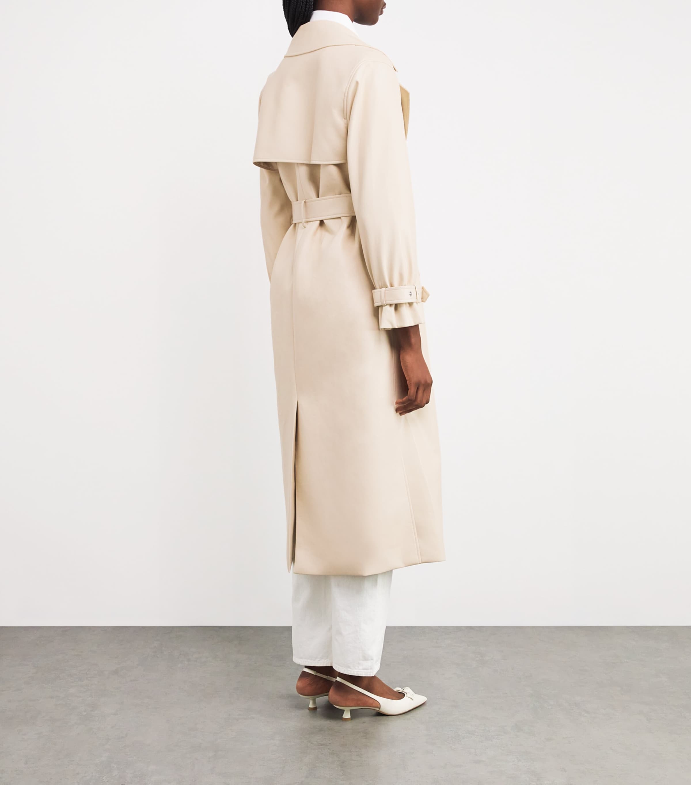 Faux Leather Sullivan Trench Coat D270 CHINO Image 4