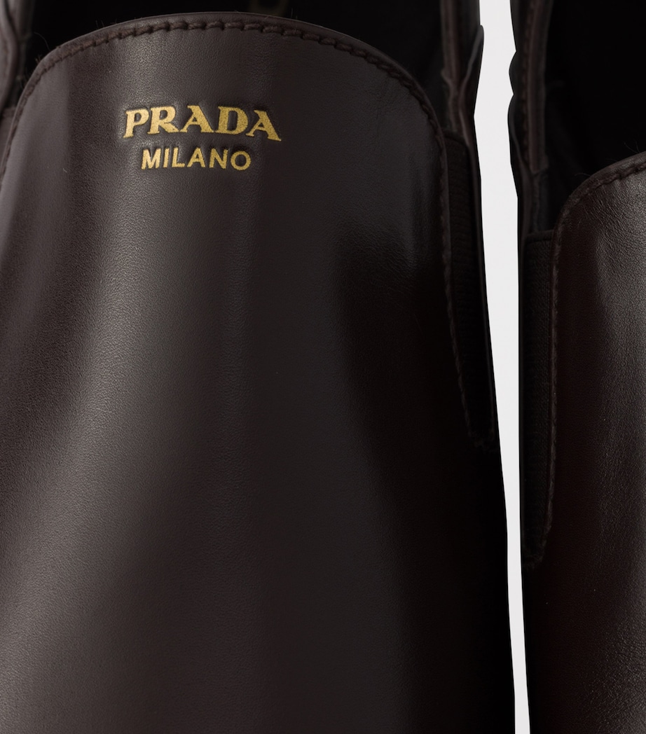 Prada Leather Loafers Brown Image 5