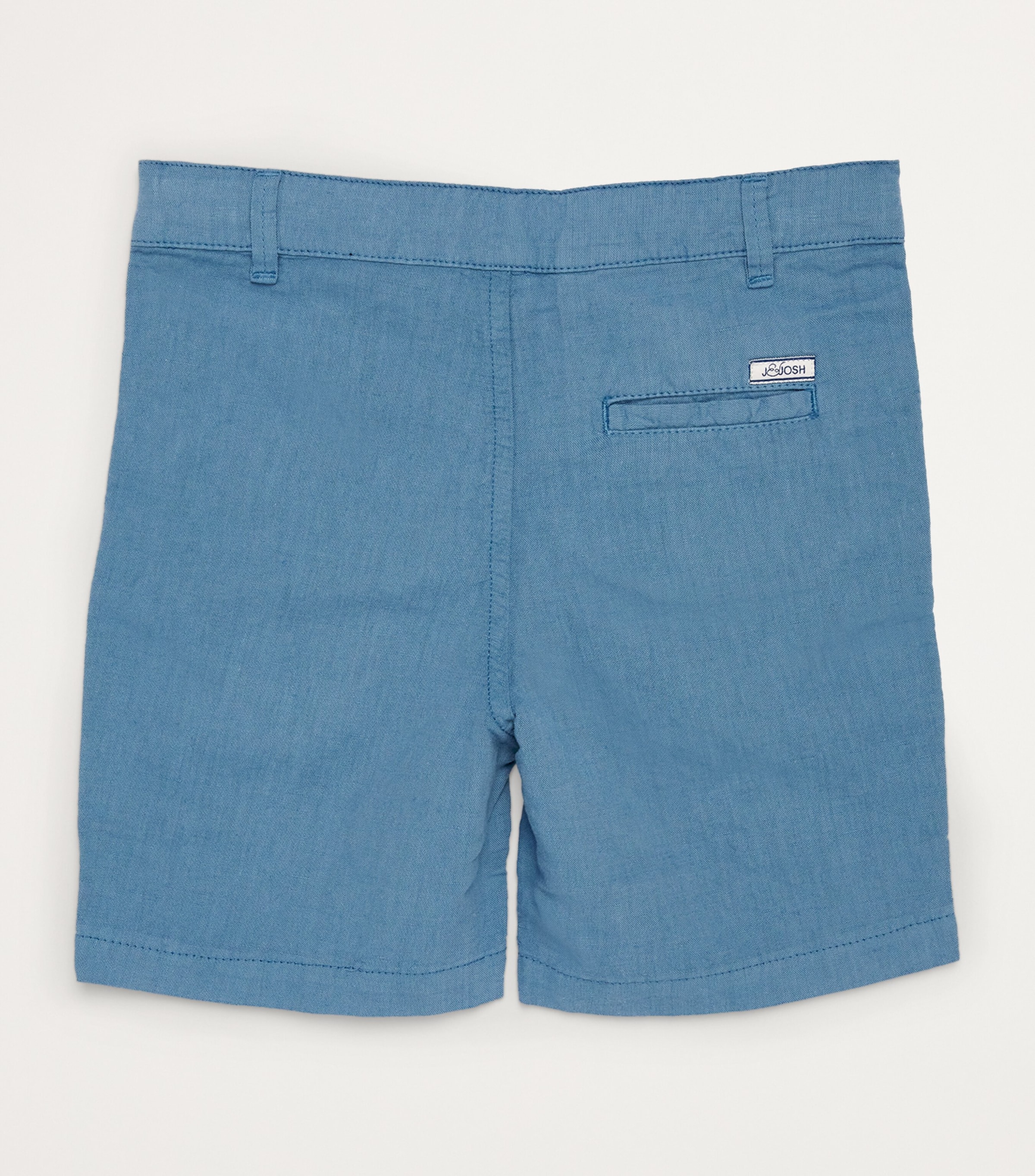 Linen-Cotton Drawstring Shorts (2-10 Years) BLUE GREY Image 2