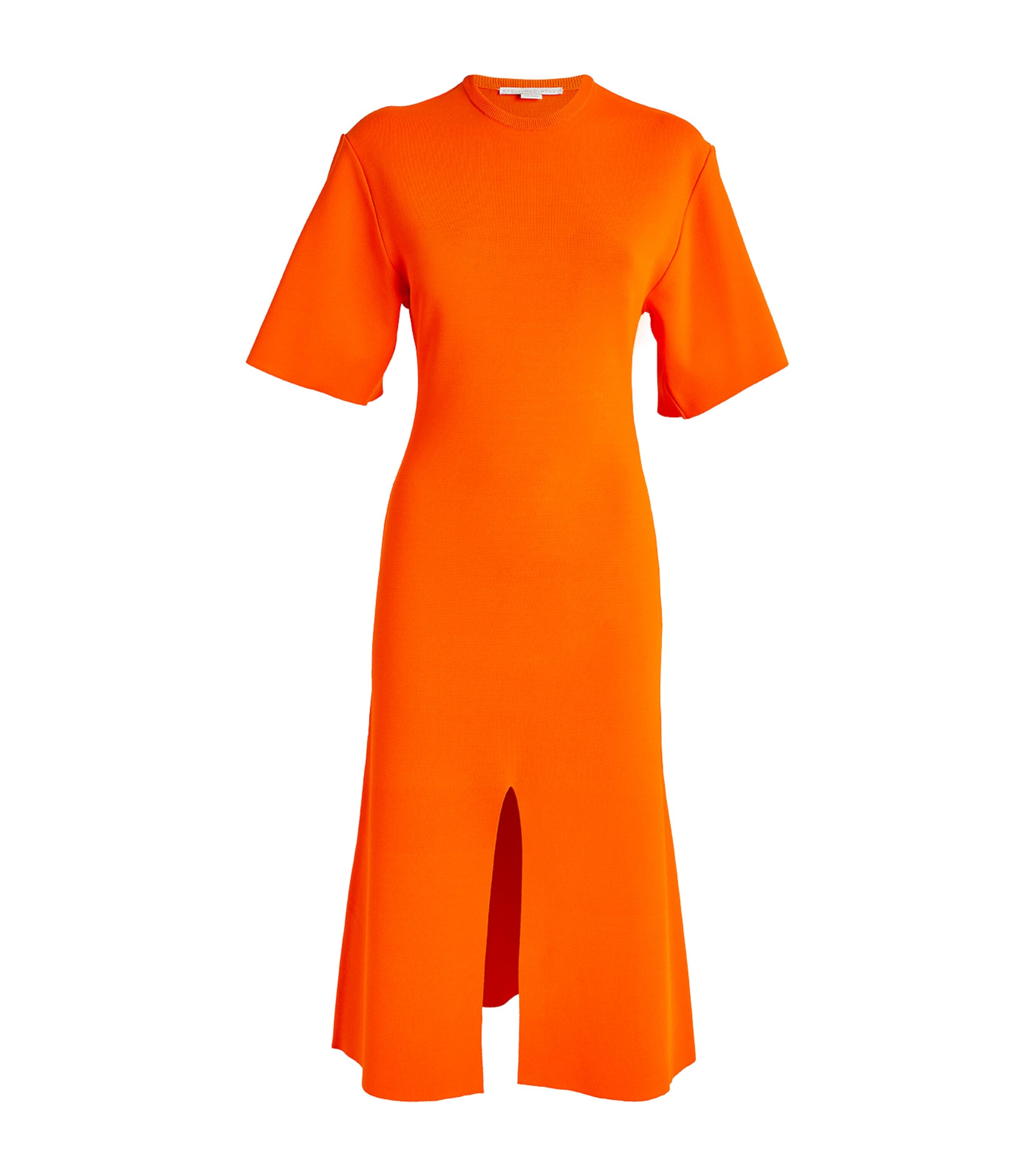 Stella Mccartney Knitted Mini Dress In Orange