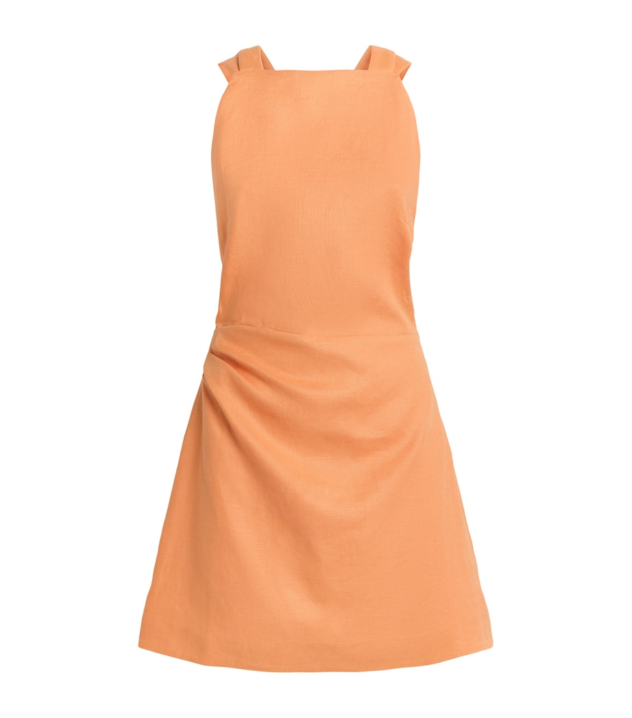 SIR. Womens Linen Thora Mini Dress Orange Image 1