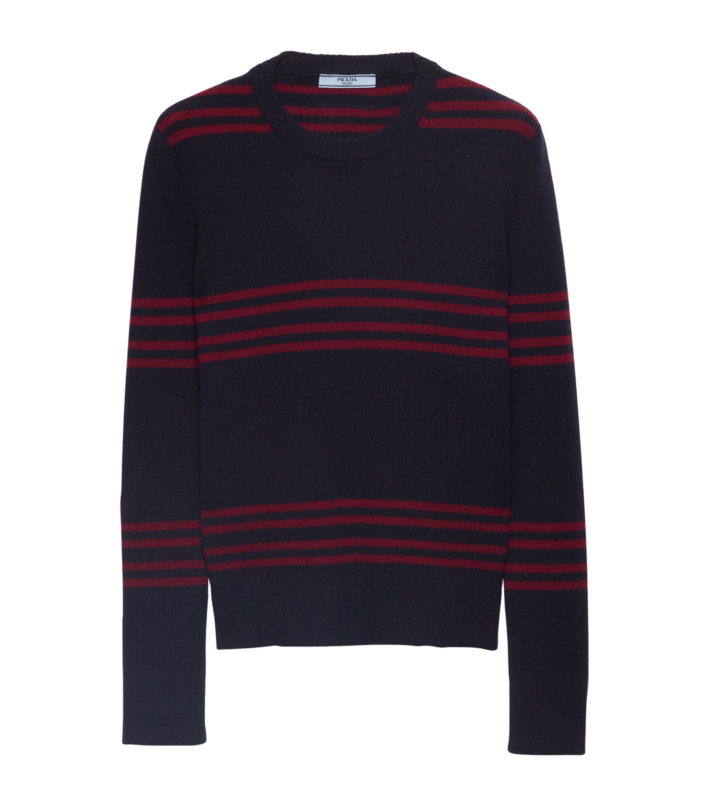 Prada Womens Wool Stripe Sweater Image 1
