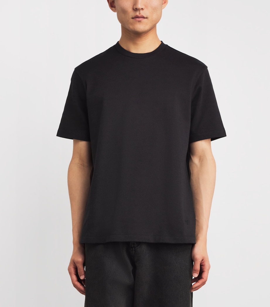 Cotton Mélange-Effect T-Shirt F6003 Image 3