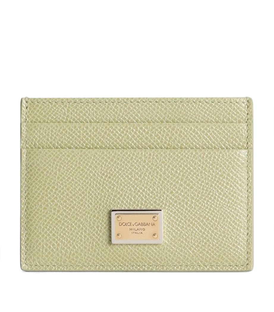Dolce&Gabbana Leather Dauphine Card Holder Sage Gree Image 1